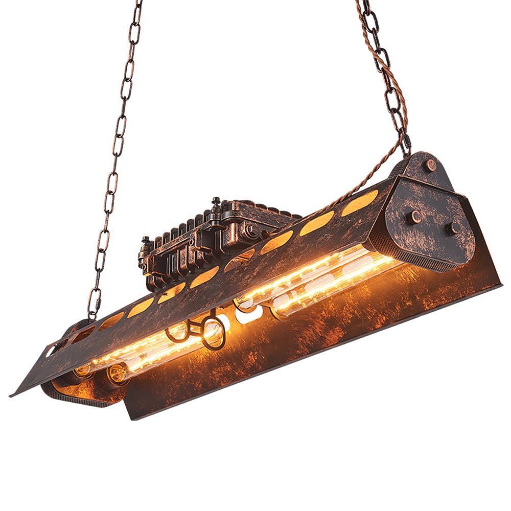 Industrial Steampunk Style Chandelier, Dining Table Lamp, Kitchen Island Lamp - Bar, Bloom, Optimized-1-Luxehomezone