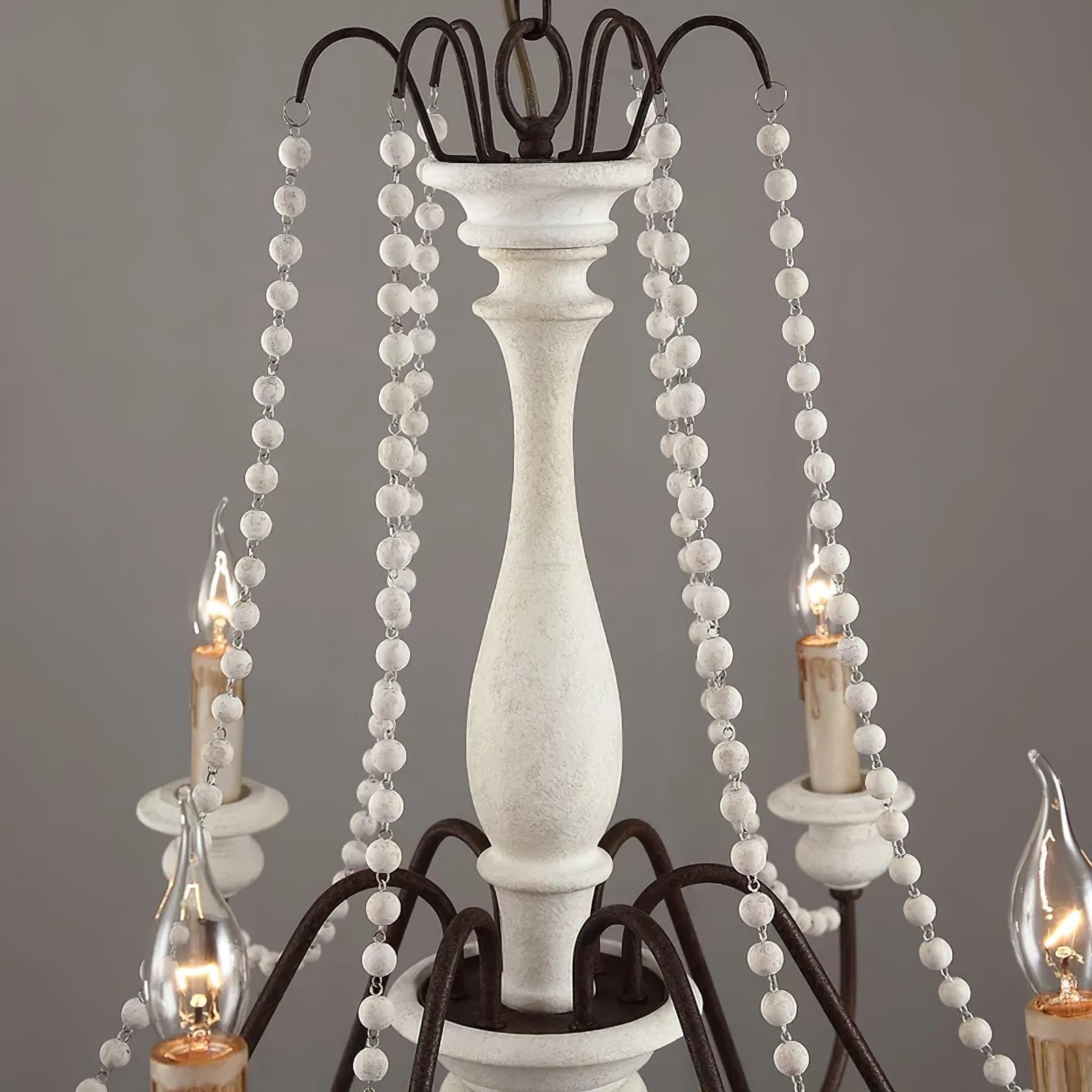 Candle Style Beaded Chandelier Φ 29.5″ - Candle-1-Luxehomezone