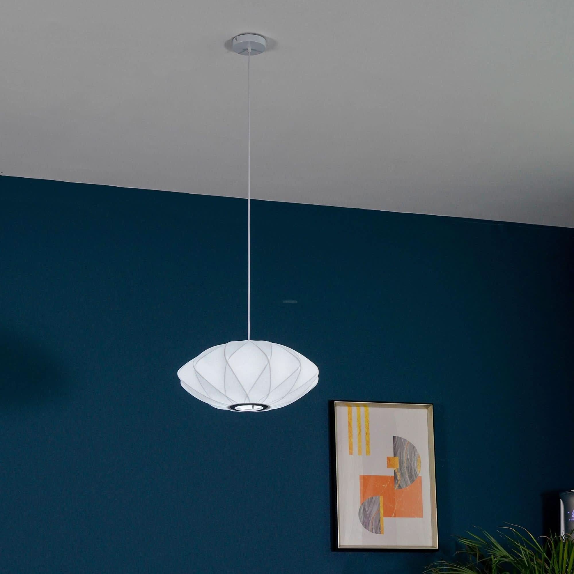 Bubble Pendant Light with Artificial Silk Lampshade - Luxehomezone