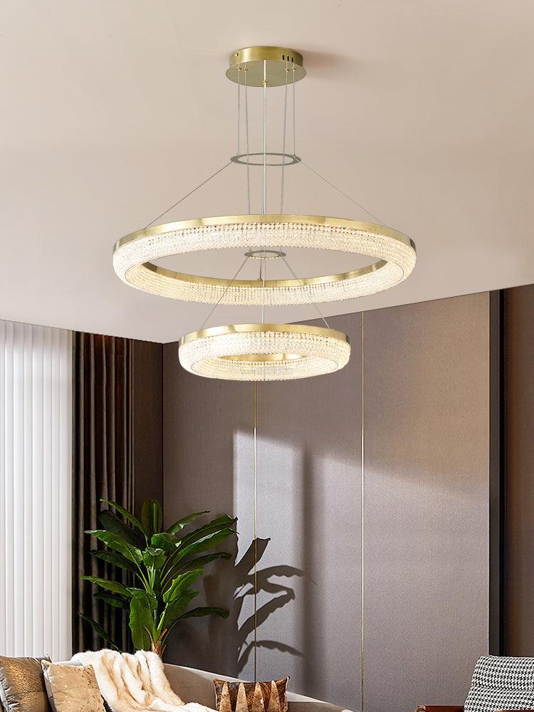 Round Crystal Ring Chandeliers - Luxehomezone