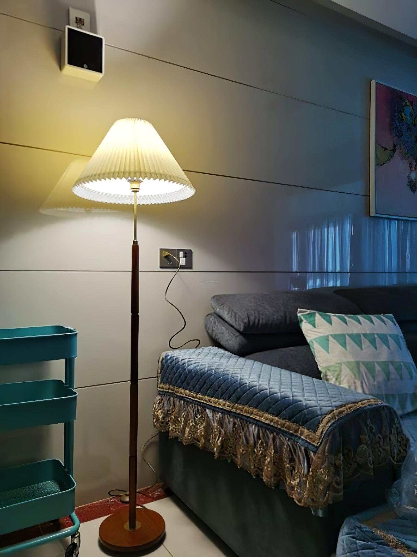 Pleated Floor Lamp ∅ 17.7″ - Luxehomezone