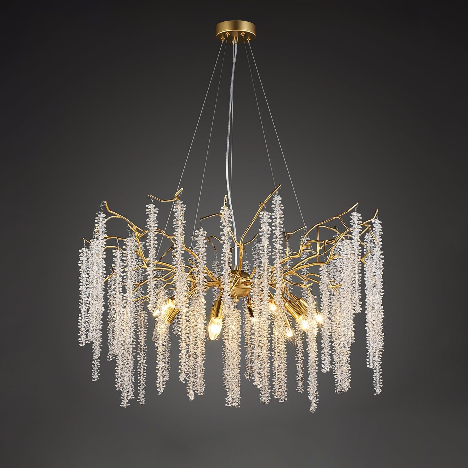 Wisteria Flower Style Crystal Chandelier For Living Room - Luxehomezone