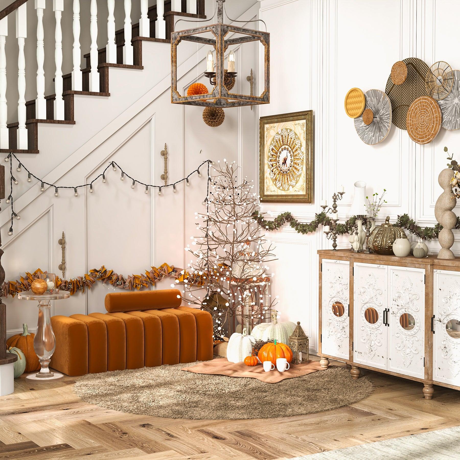 Boho Rustic Cube Chandelier  Φ 14.2″ - Genteel-1-Luxehomezone