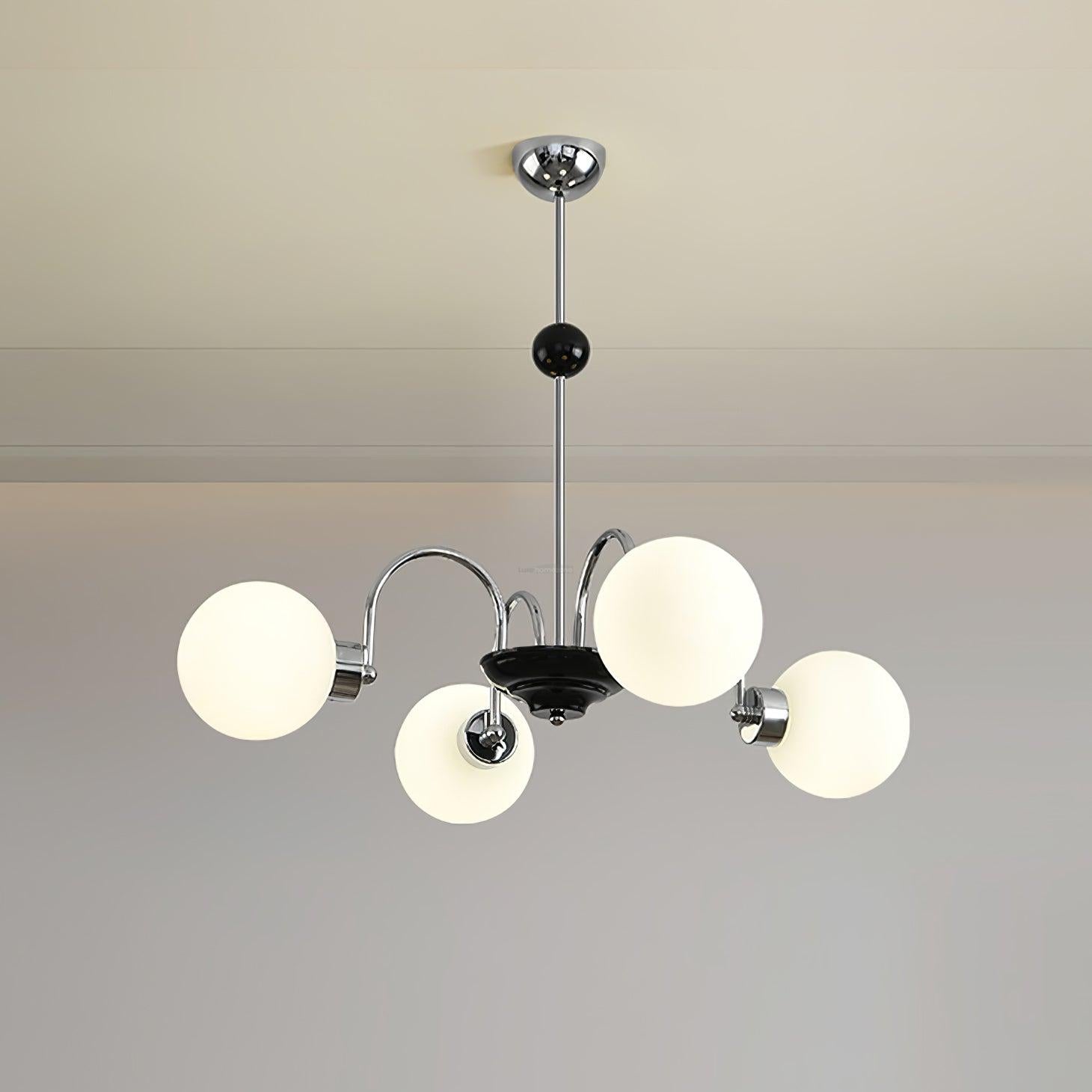 Yisu Glass Globe Chandelier with 3/4/5/6/8 heads - Bend, Marshmallow Chandelier, Optimized-1-Luxehomezone