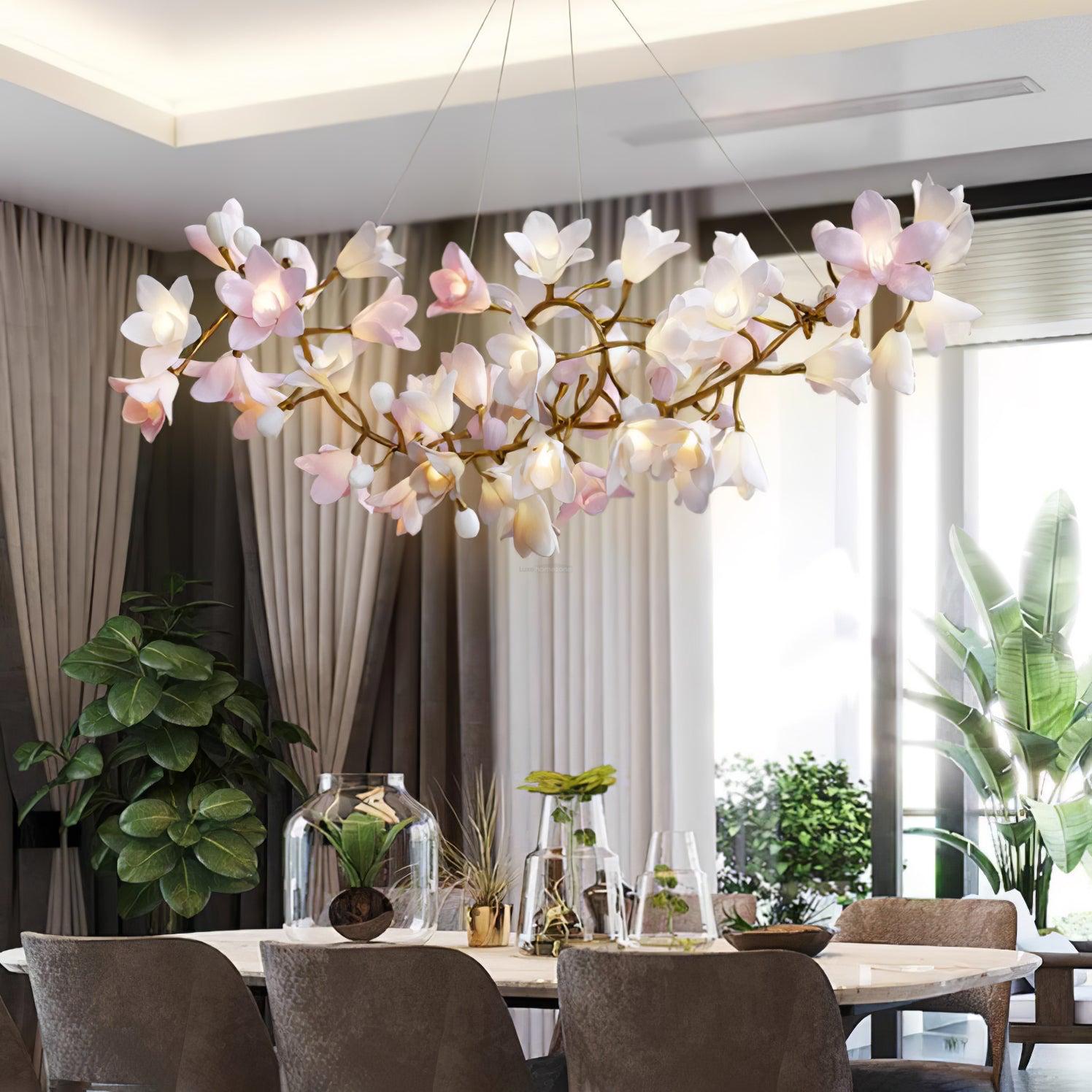 Circular Flower Blossom Chandelier - Karen-1-Luxehomezone