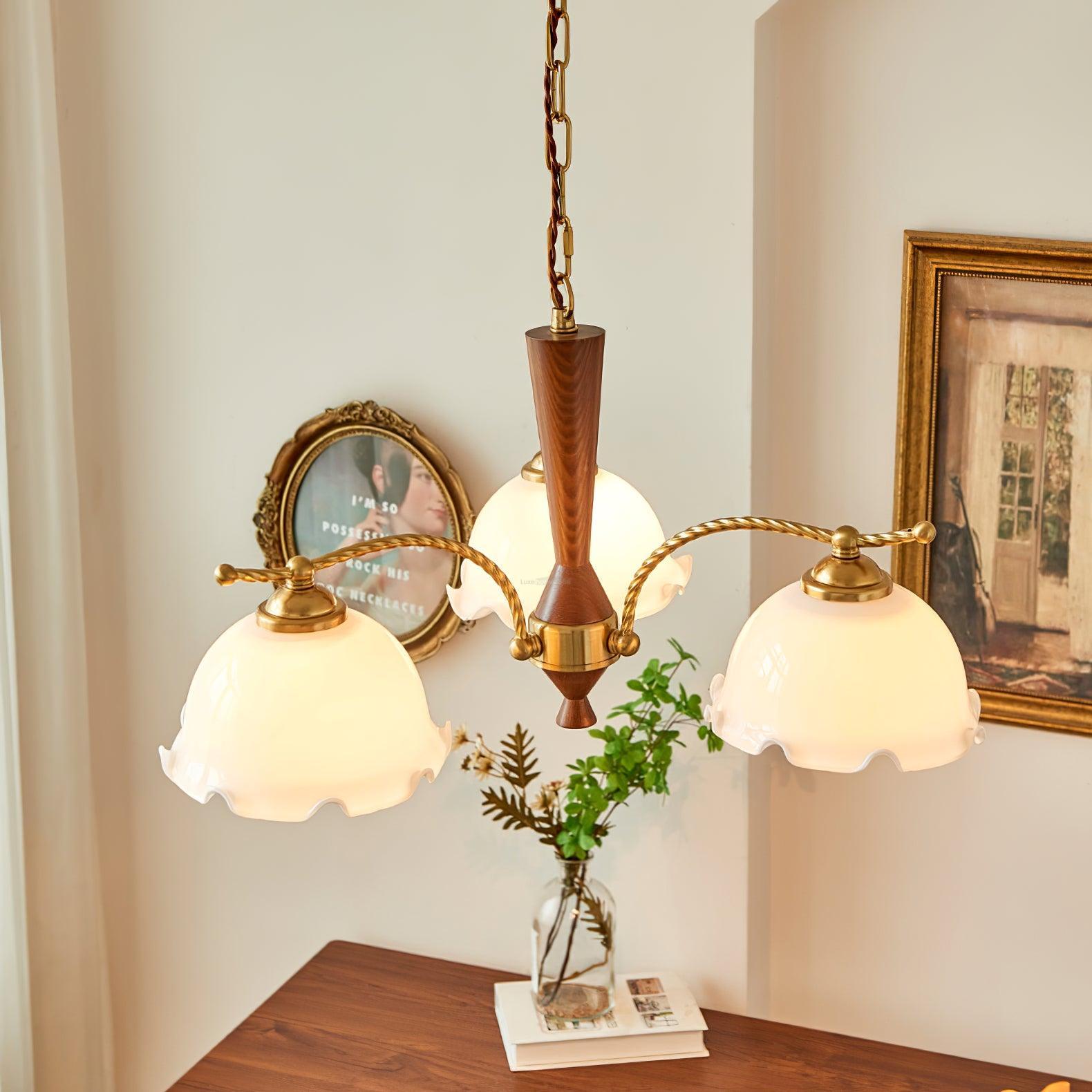 Milky Flower Chandelier ∅ 27.6″ - Zahara-1-Luxehomezone