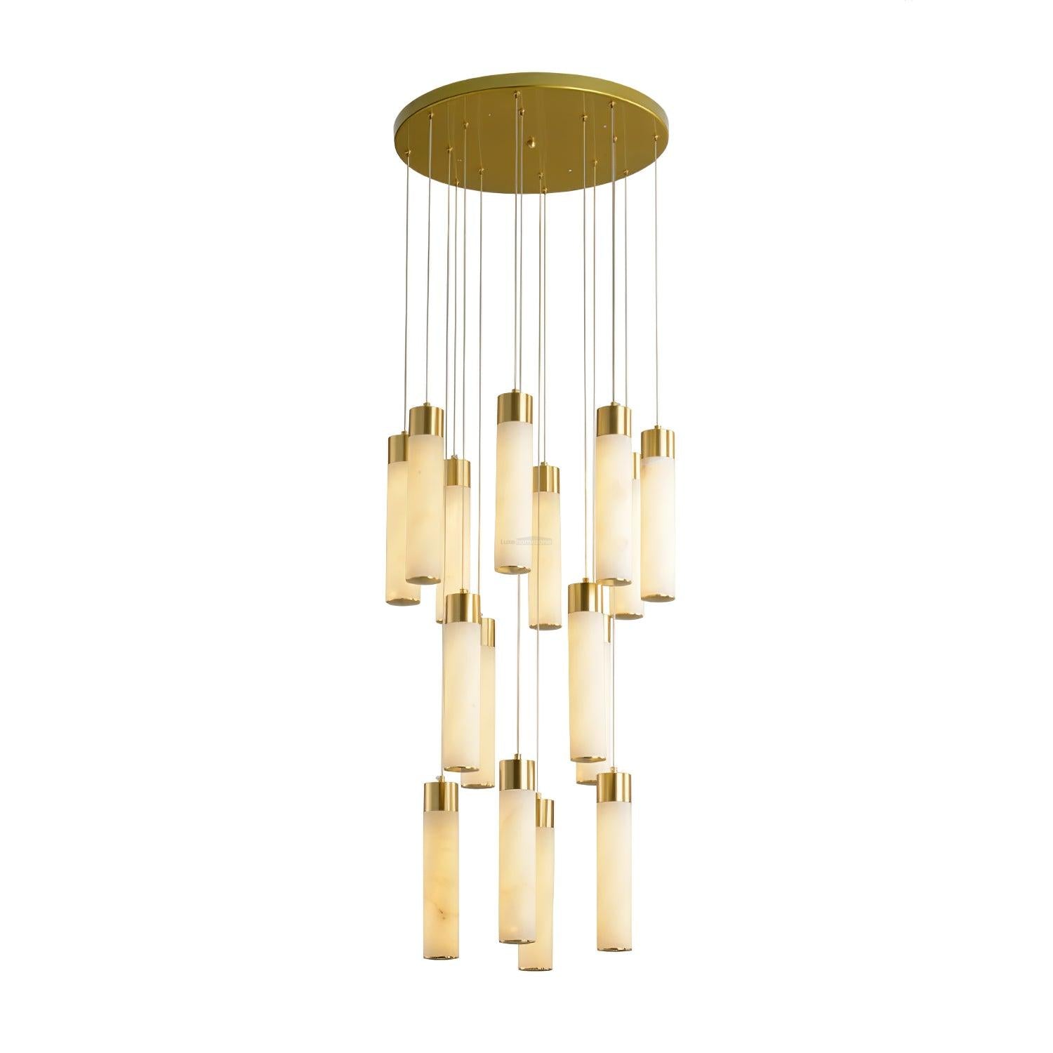 Celestial Alabaster Cascade Chandelier with 5/7/9/12/16/18/24/32 heads - Luxehomezone