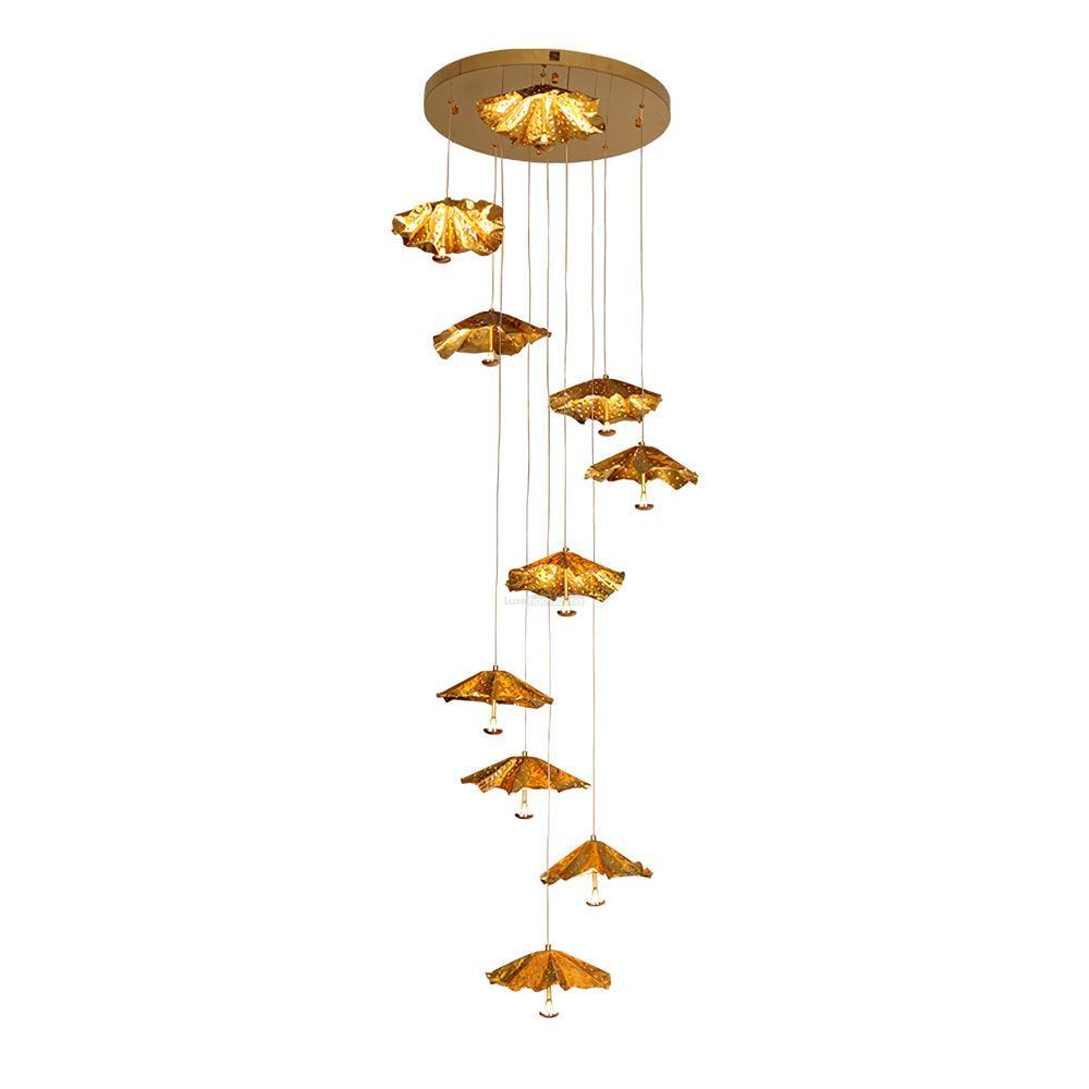 Livra Leaf Chandelier ∅ 11.8″ - Earring-1-Luxehomezone