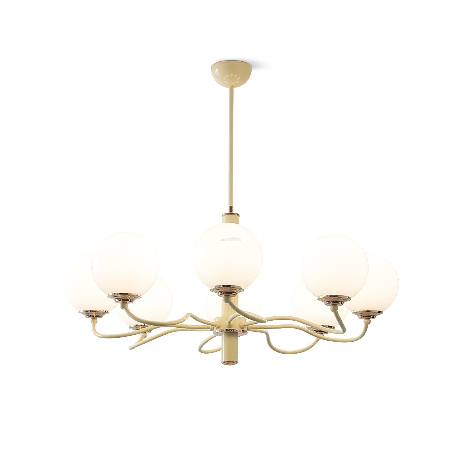 Radiant Globe Chandelier with 3/6/8 heads - Bend, Marshmallow Chandelier-1-Luxehomezone
