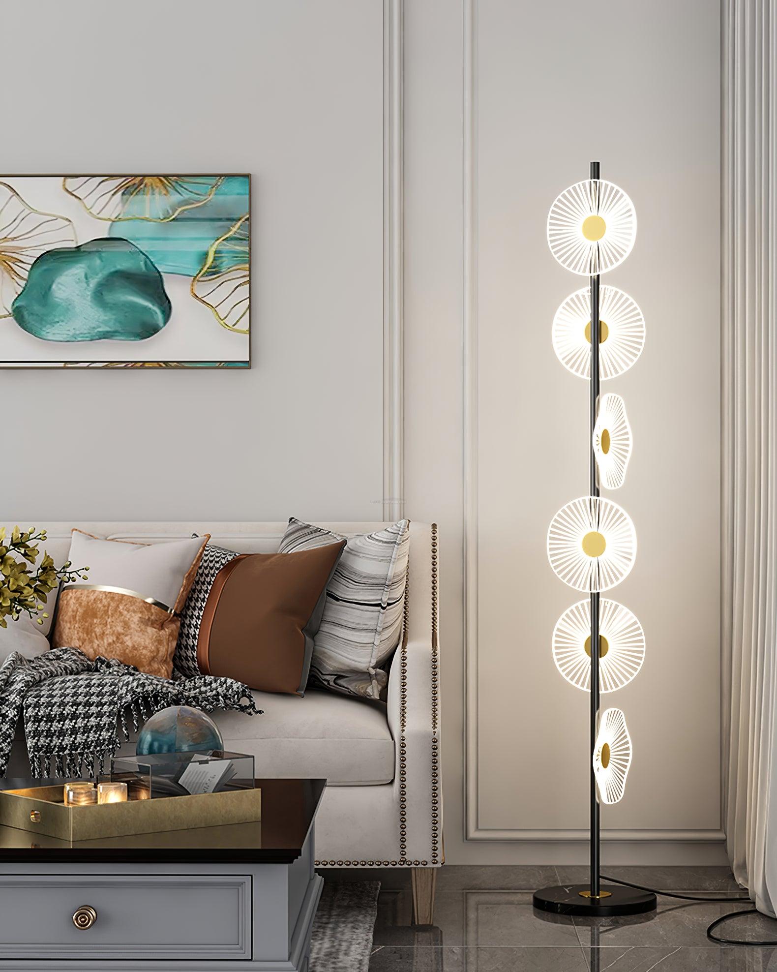 Floating Raindrop Floor Lamp ∅ 9.8″ - Horn-1-Luxehomezone