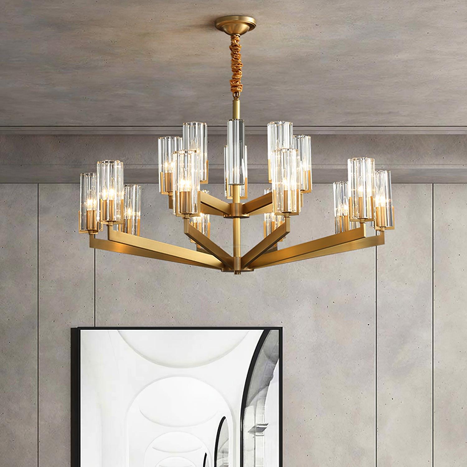 Kayla Brass Chandelier with 6/8/10/15 heads - Luxehomezone