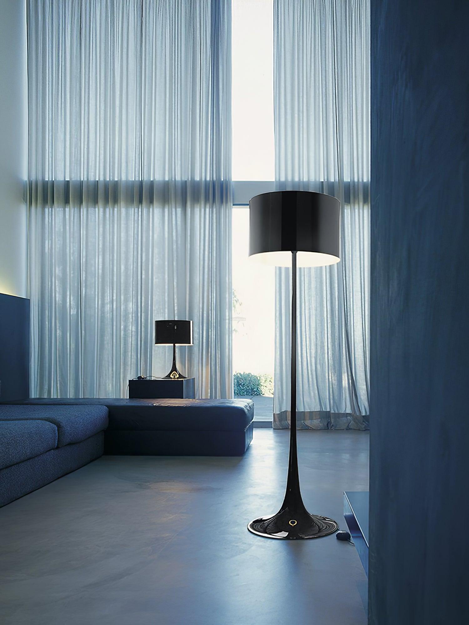 Huafang Black And White Floor Lamp ∅ 12.6″ - Geometry-1-Luxehomezone