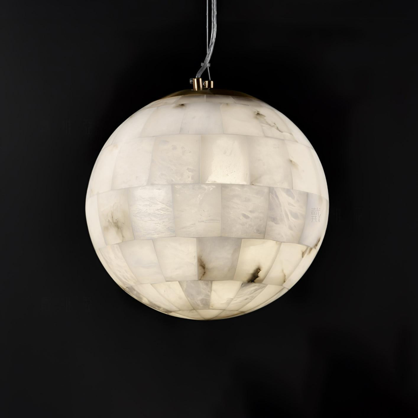 Alabaster Ball Pendant Light - Alabaster, Alabaster Pendant-1-Luxehomezone