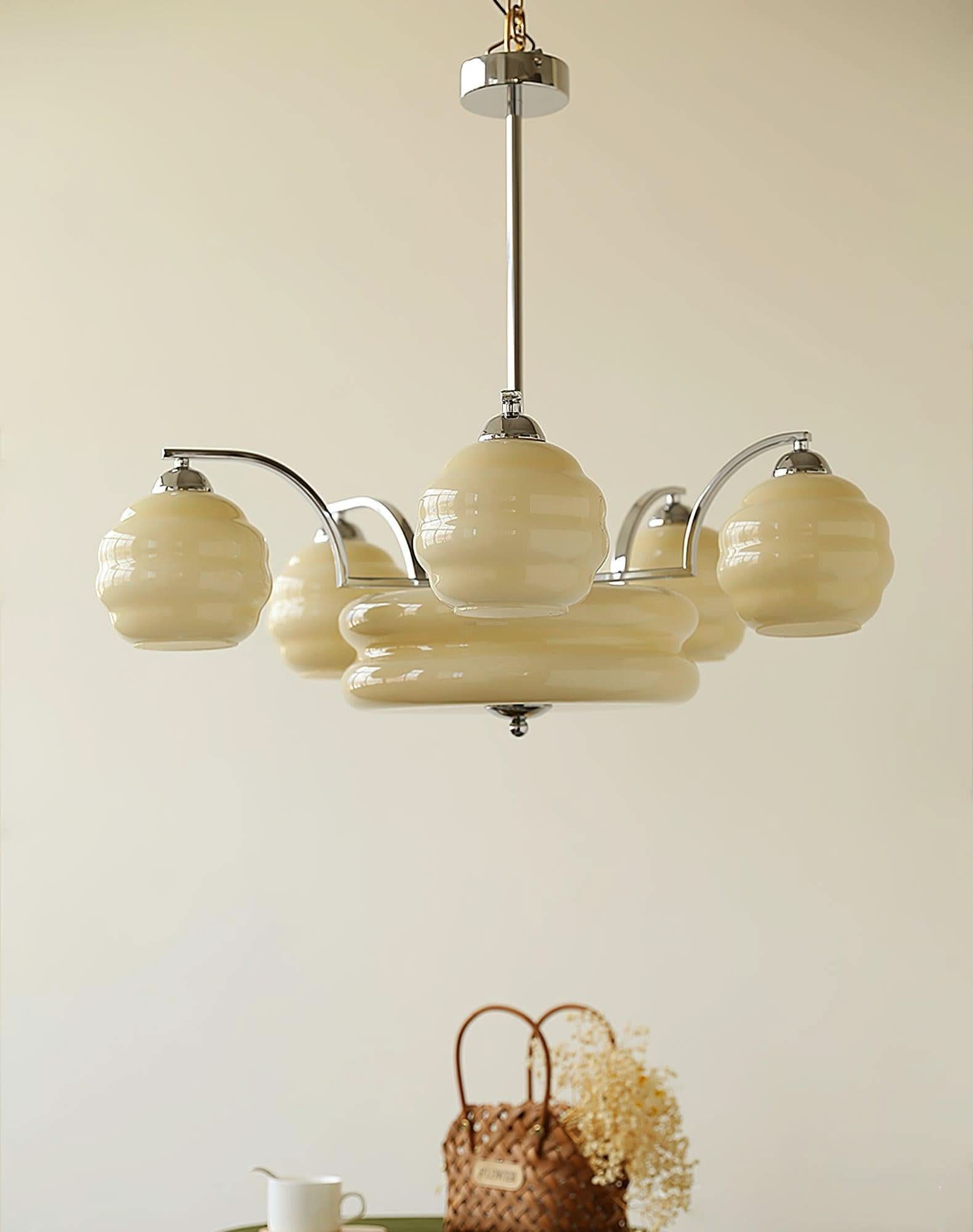 Art Deco Vintage Chandelier with 3+1 heads/5+1 heads - Luxehomezone