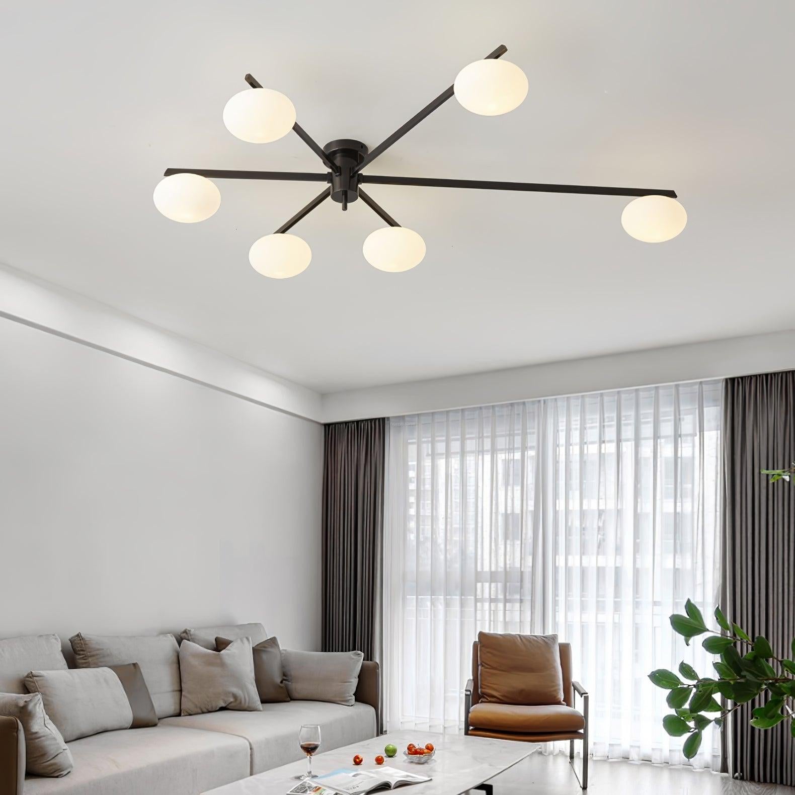 Ceiling Lamp with 3/5/6 heads - Optimized, Semi Flush Mounts-1-Luxehomezone