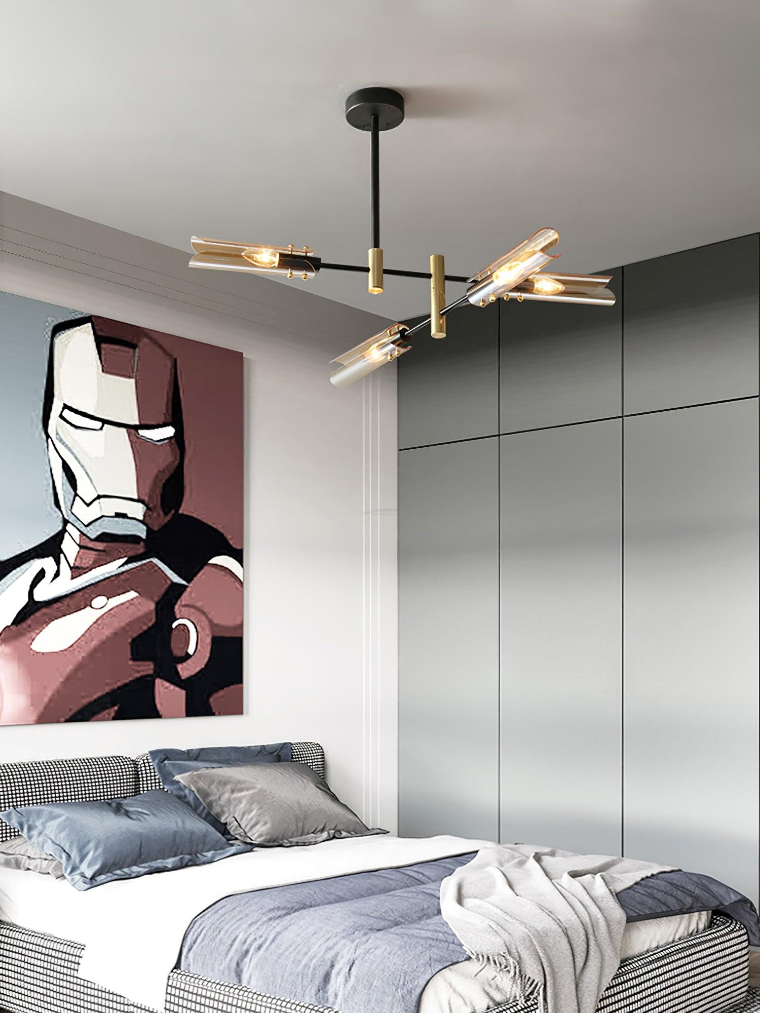 Astrid Double Chandelier with 4/6/8 heads - Tube-1-Luxehomezone