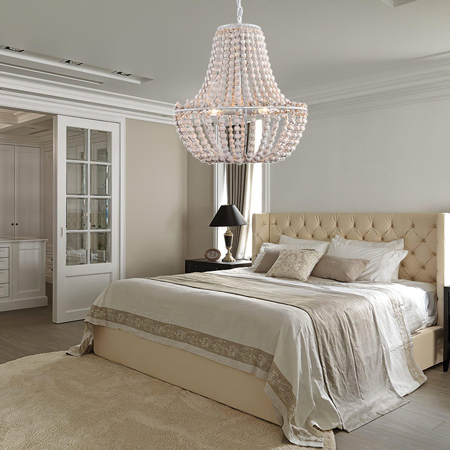 Koralky Chandelier Φ 19.7″ - Wooden Beads-1-Luxehomezone