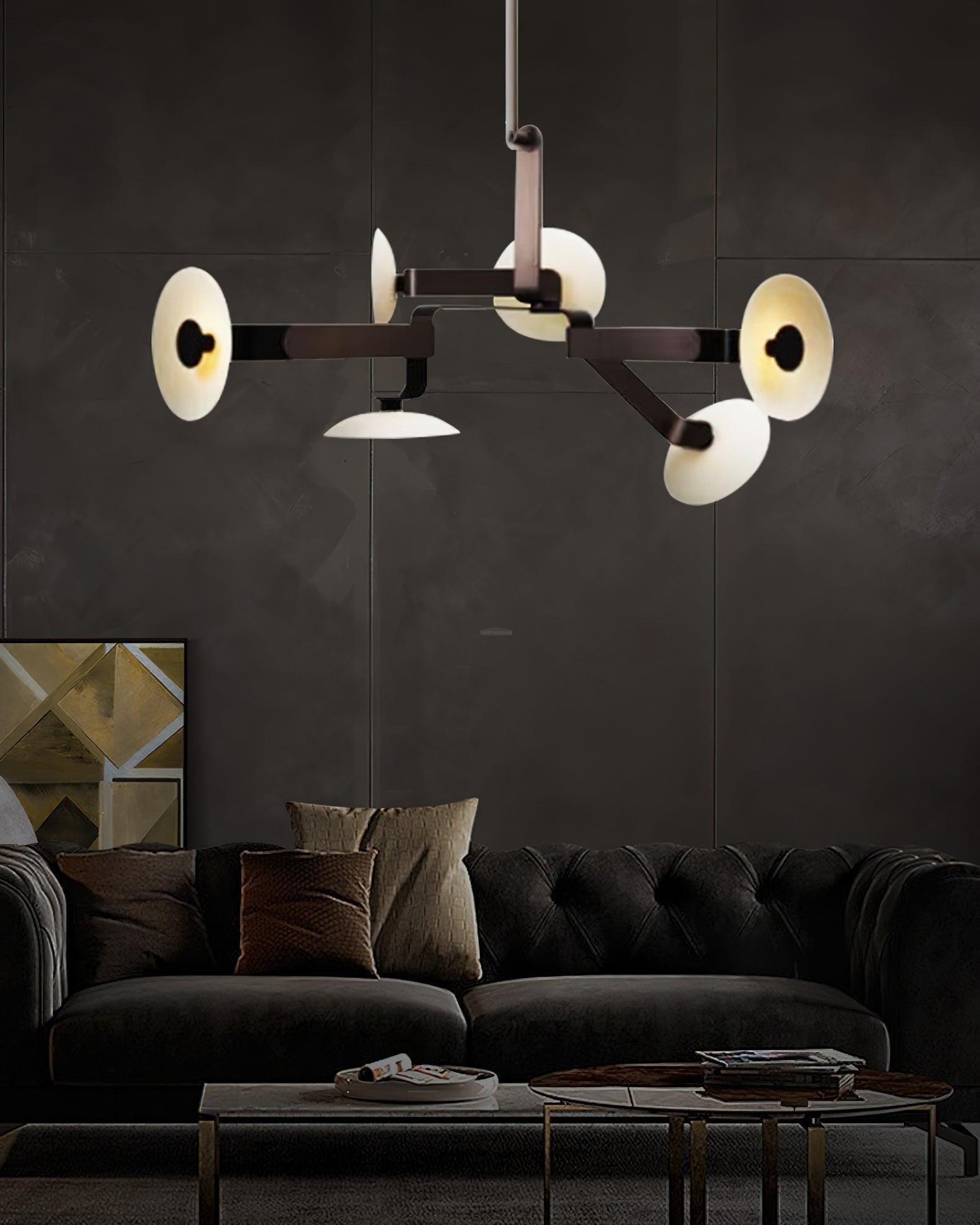 Sheba Classical Chandelier  ∅ 31.5" - Brown & White, Unknown-1-Luxehomezone