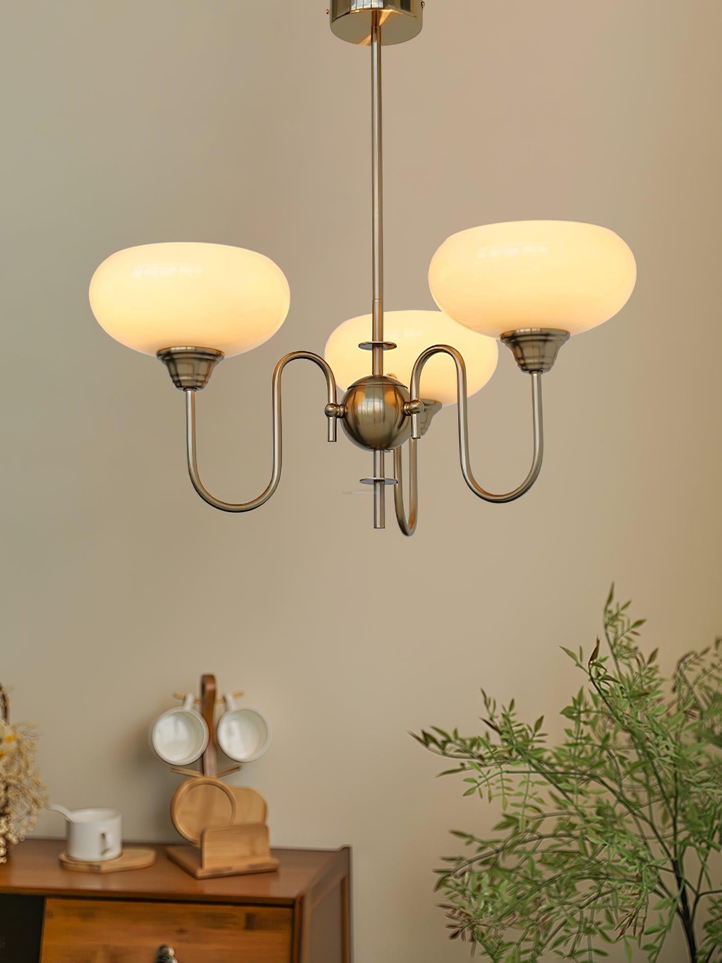Creamy Persimmon Chandelier - Glass Chandelier, Persimmon-1-Luxehomezone
