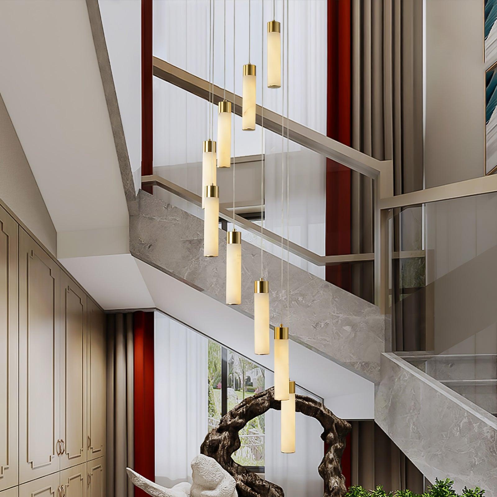 Celestial Alabaster Cascade Chandelier with 5/7/9/12/16/18/24/32 heads - Luxehomezone