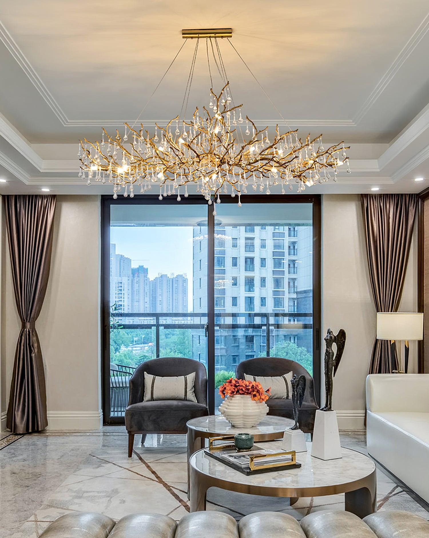 Bijou Tear Drop Style Chandelier - Luxehomezone