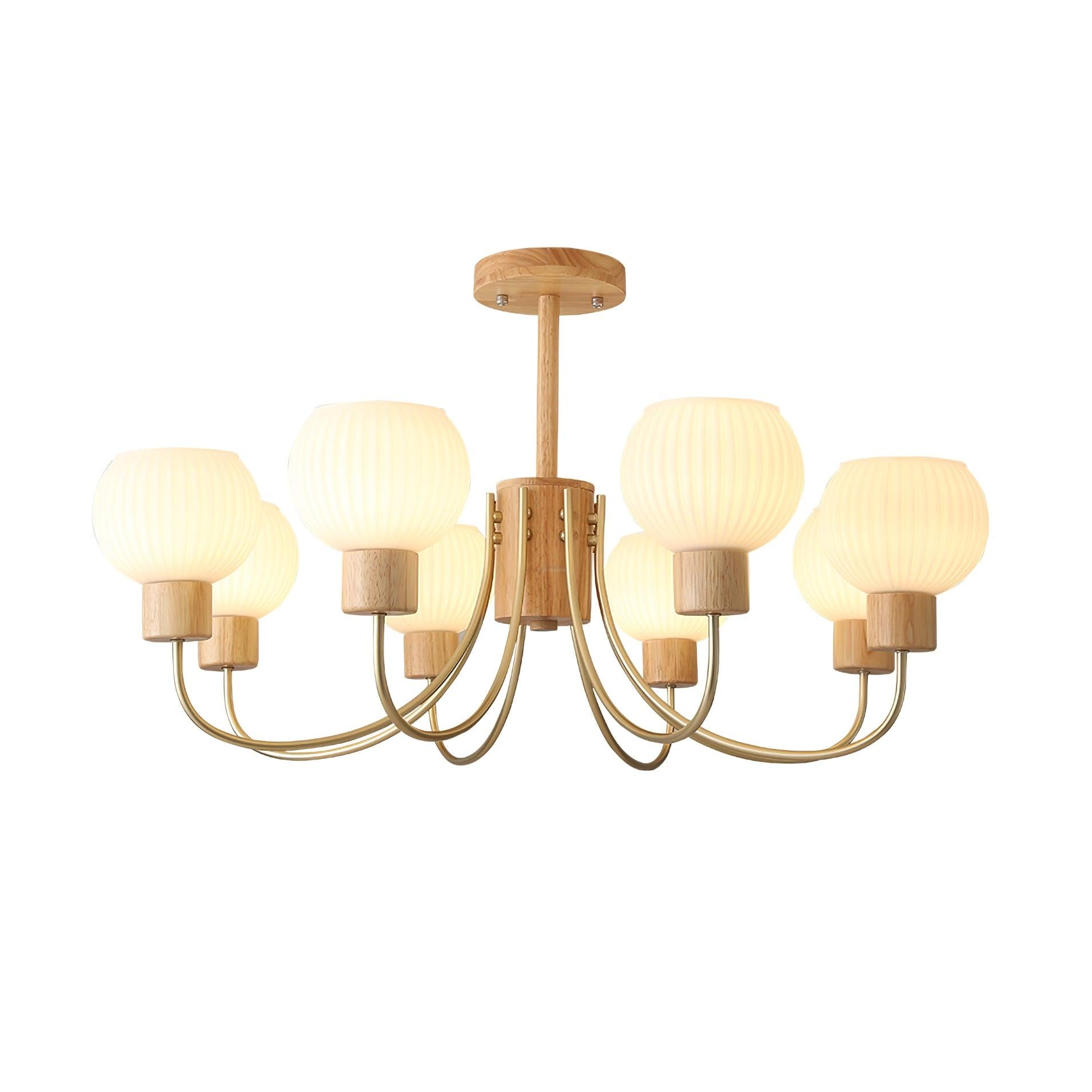 Donnelly Wooden Chandelier with6/8 heads - Luxehomezone