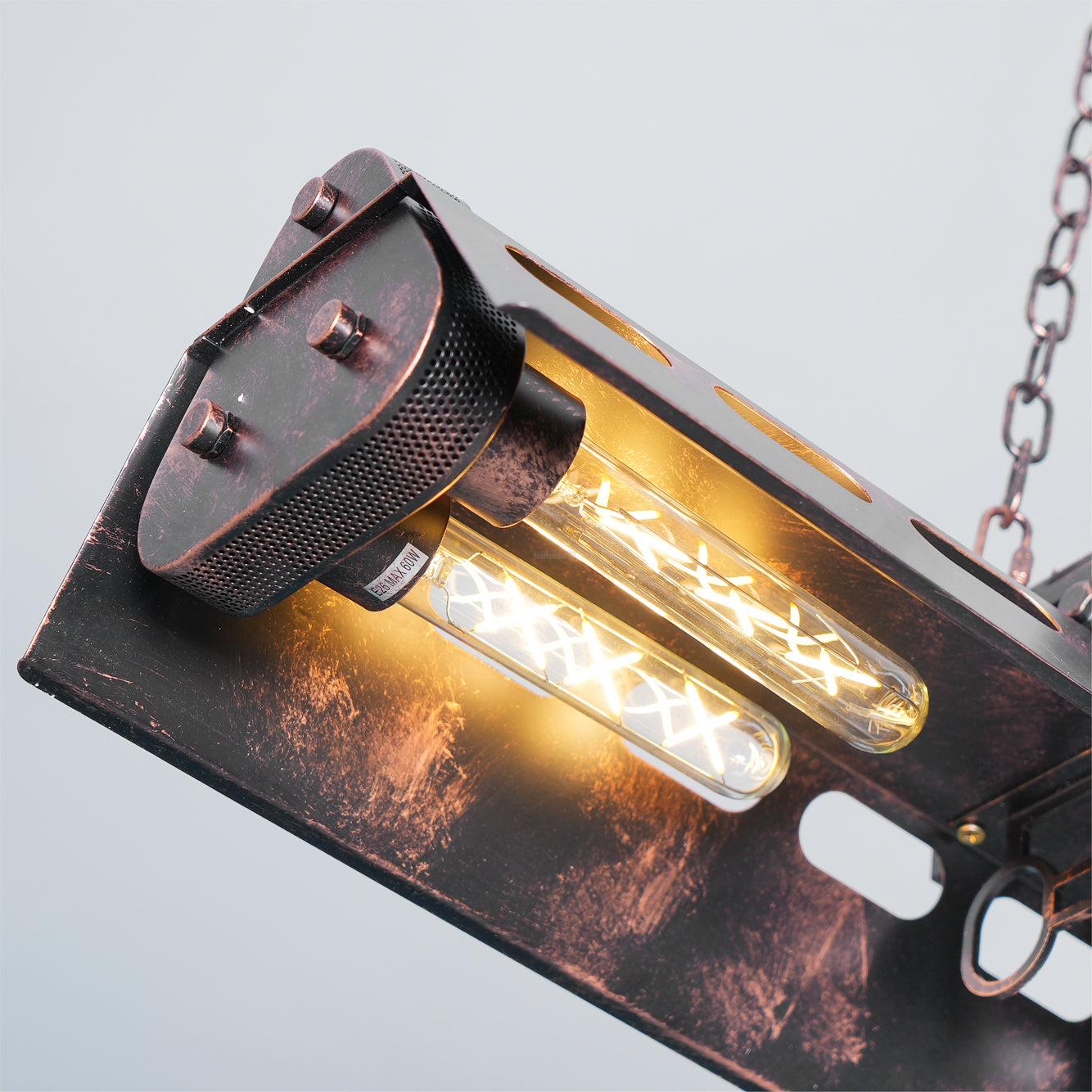 Industrial Steampunk Style Chandelier, Dining Table Lamp, Kitchen Island Lamp - Bar, Bloom, Optimized-1-Luxehomezone