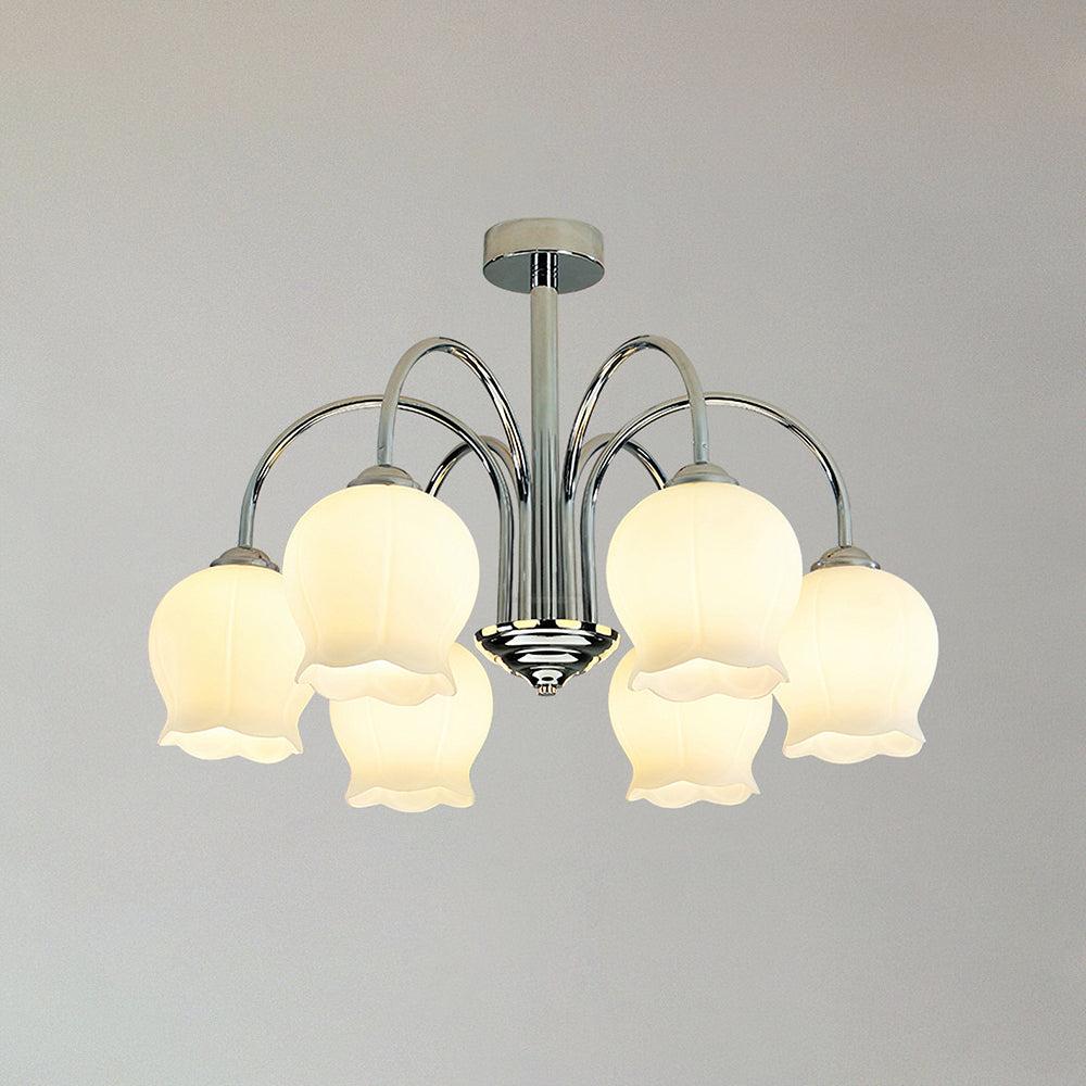Floral Glass Chandelier with 5/6/8 heads - Luxehomezone