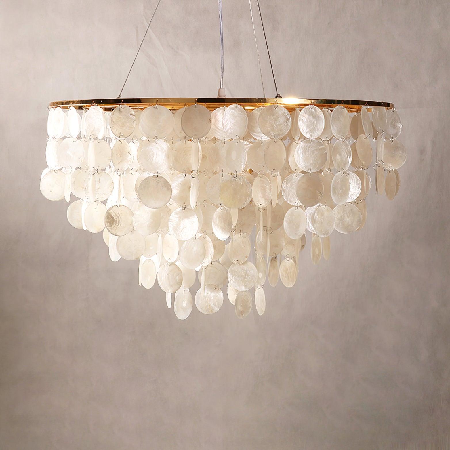Shell Wind Chime Chandelier ∅ 19.7″ - Luxehomezone