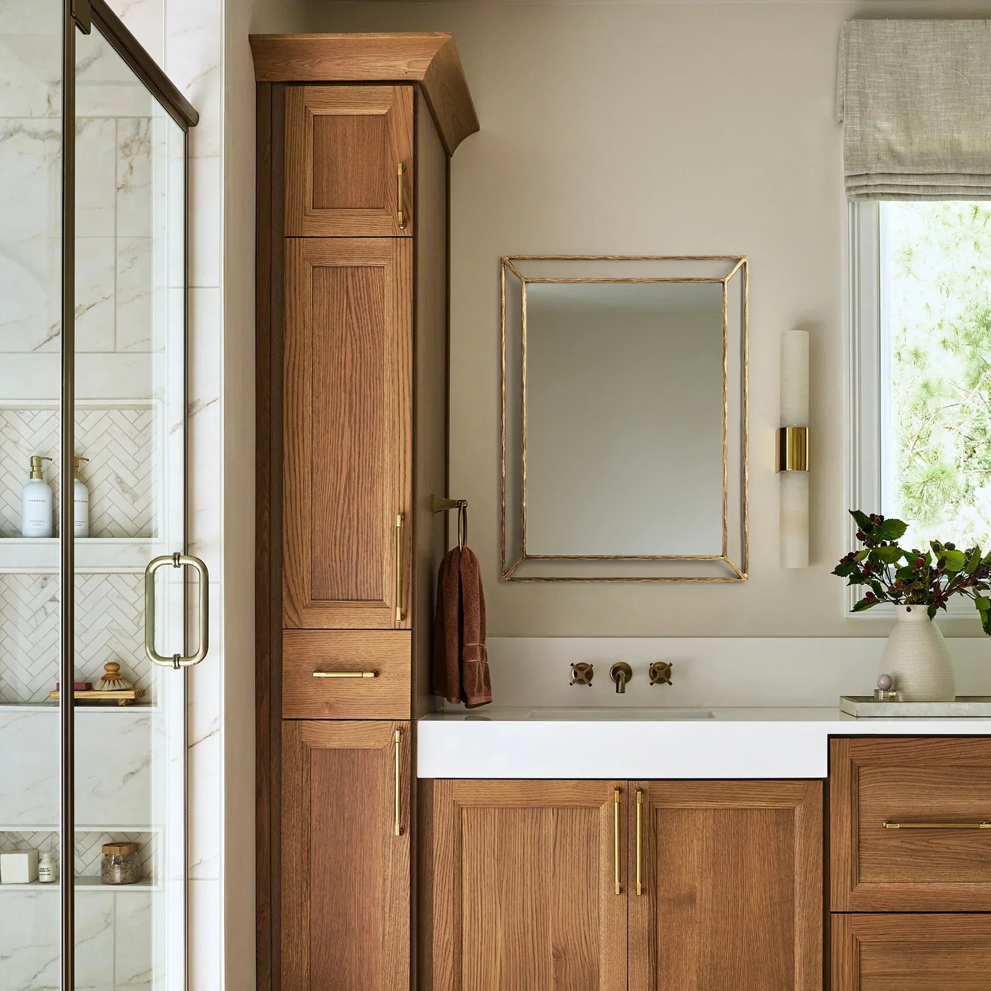 Thaddeus Open Beveled Mirror