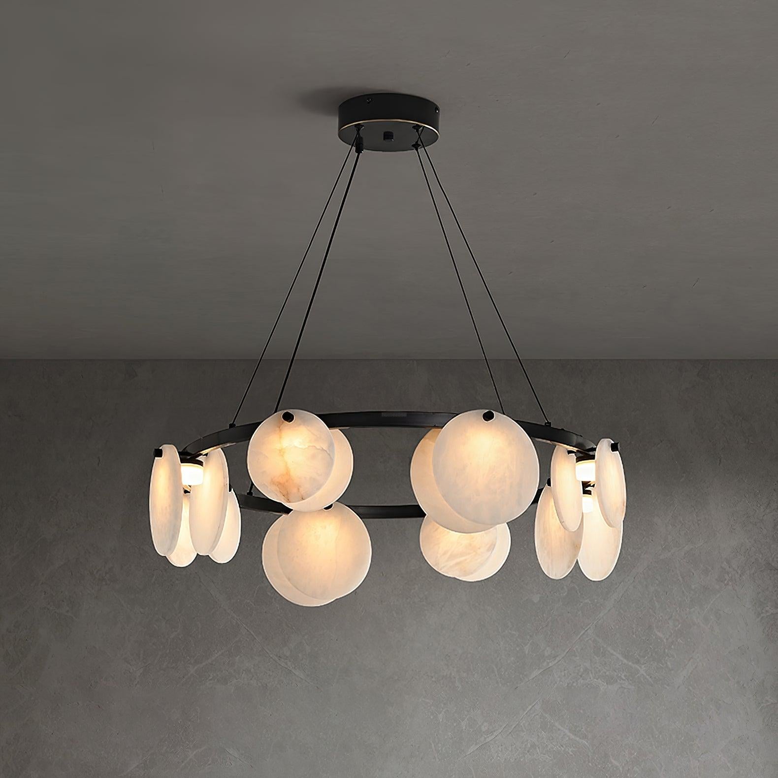 Trinidad Alabaster Chandelier - Alabaster, Alabaster Chandelier-1-Luxehomezone