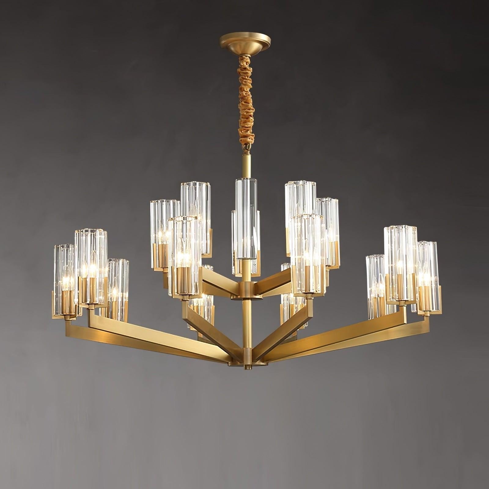 Kayla Brass Chandelier with 6/8/10/15 heads - Luxehomezone
