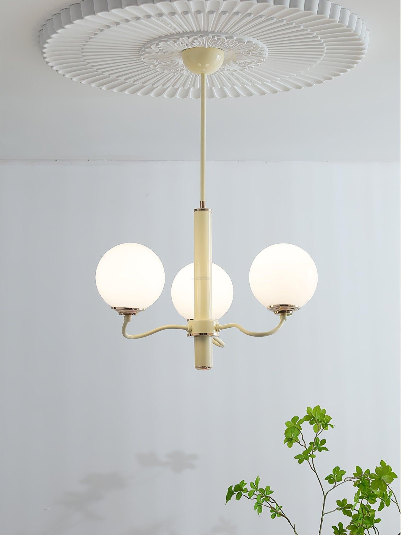 Radiant Globe Chandelier with 3/6/8 heads - Bend, Marshmallow Chandelier-1-Luxehomezone
