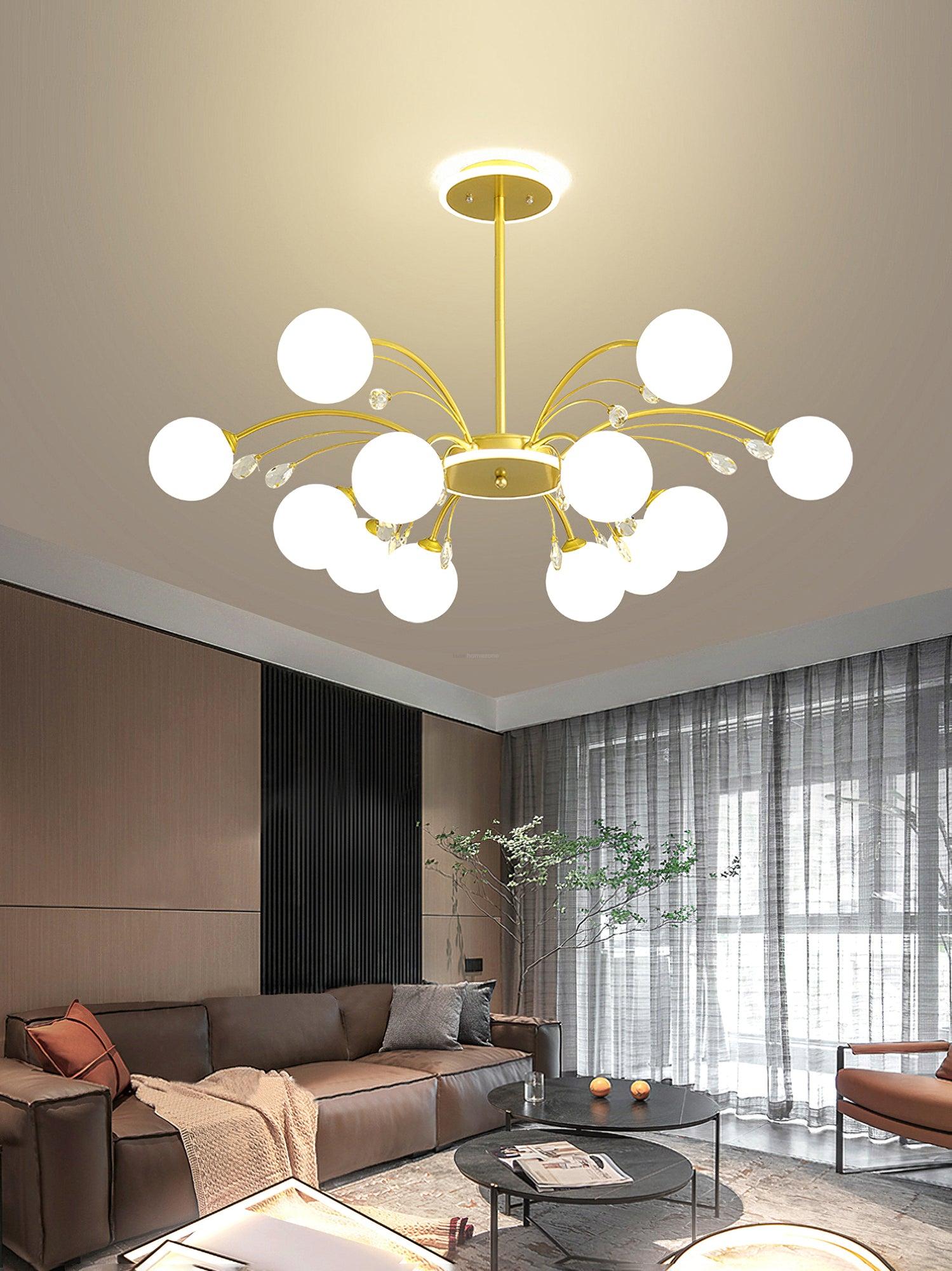 Glamorous Glass Raindrop Chandeliers with 6/8/10/12/16 heads - Bend-1-Luxehomezone