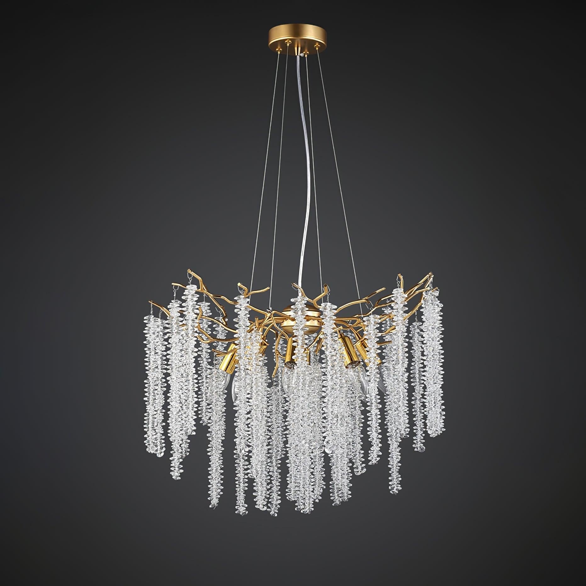 Wisteria Flower Style Crystal Chandelier For Living Room - Luxehomezone