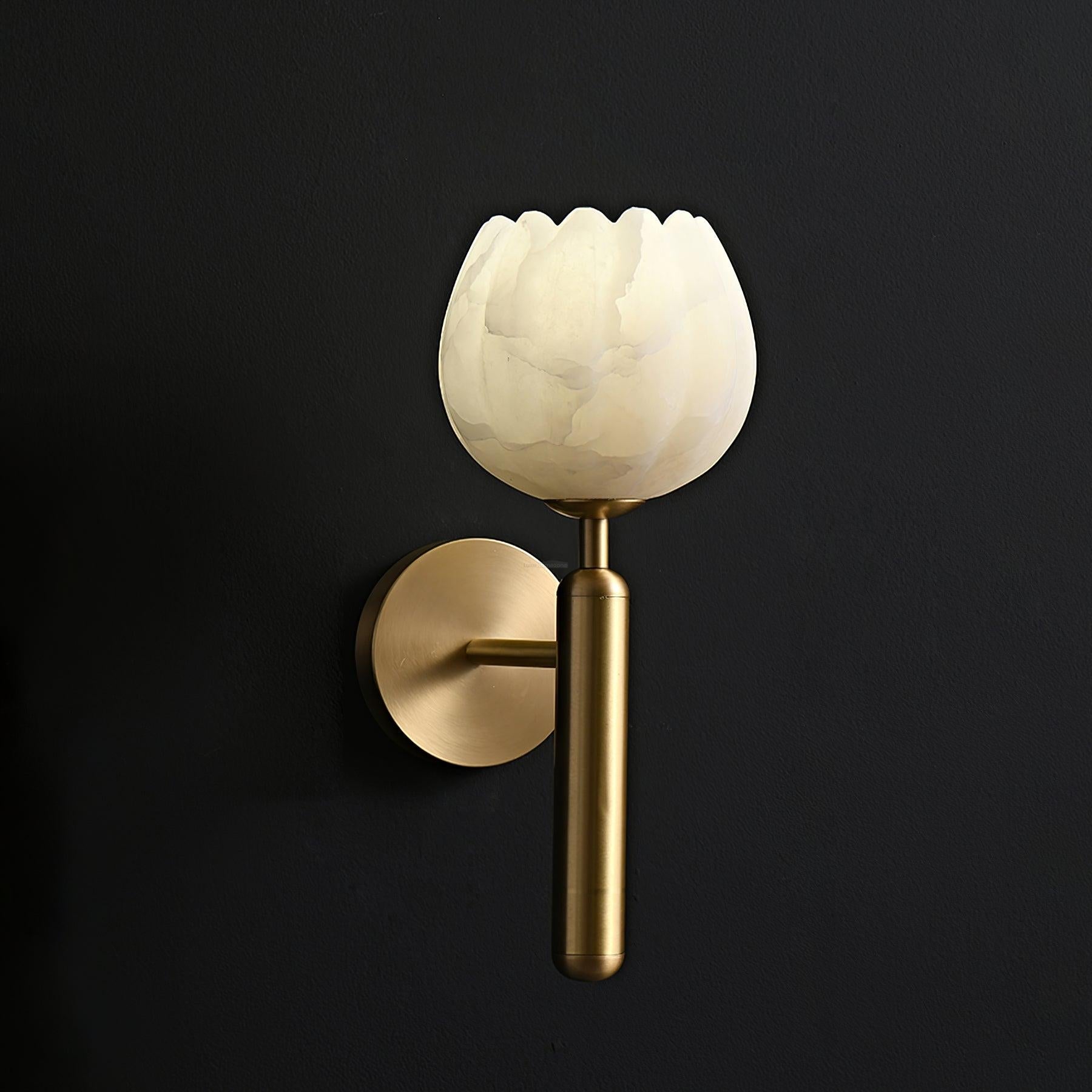 Mian Wall Sconce Alabaster - Alabaster, Alabaster Wall Lamp-1-Luxehomezone