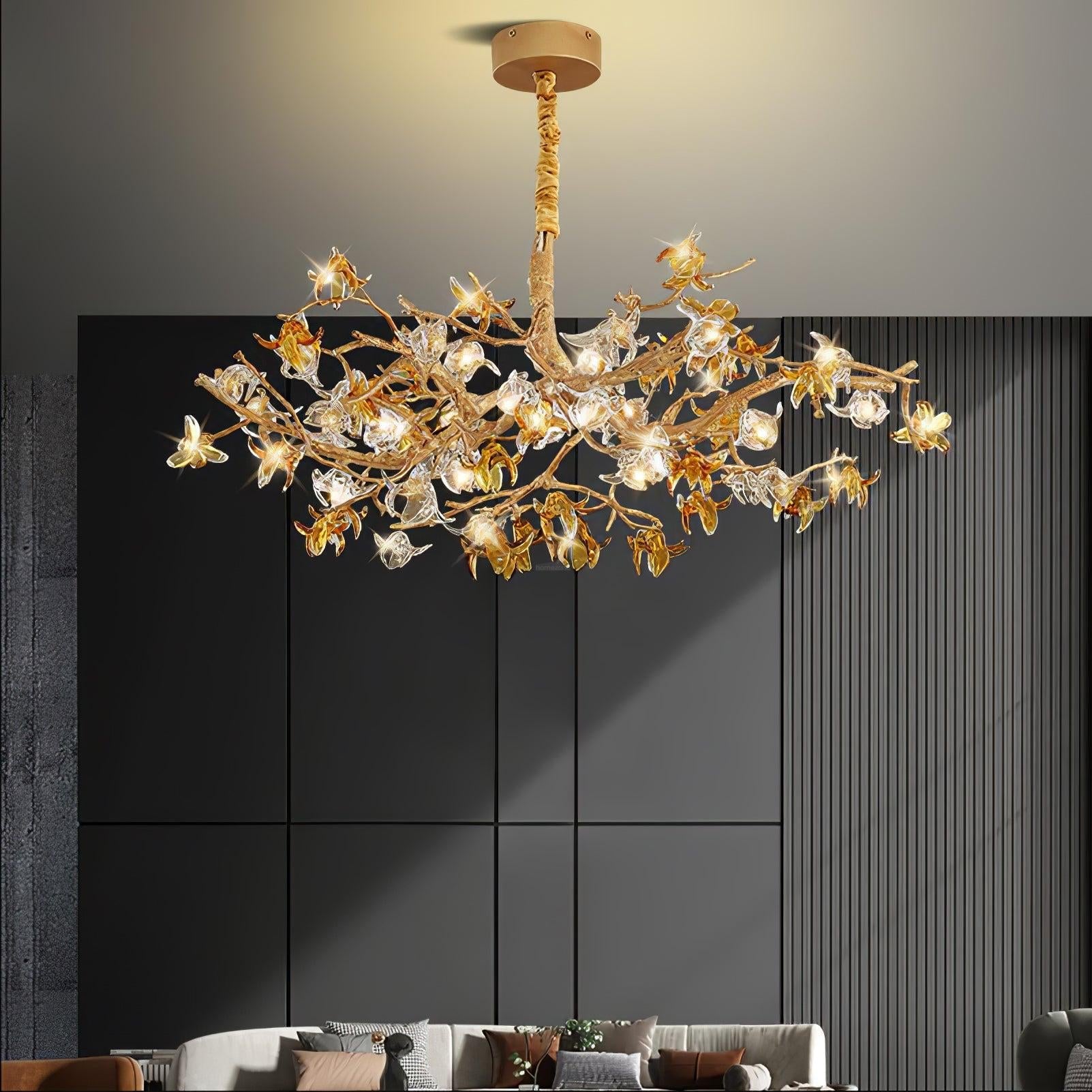Aosta Brass Branch Type Chandelier - Branch-1-Luxehomezone