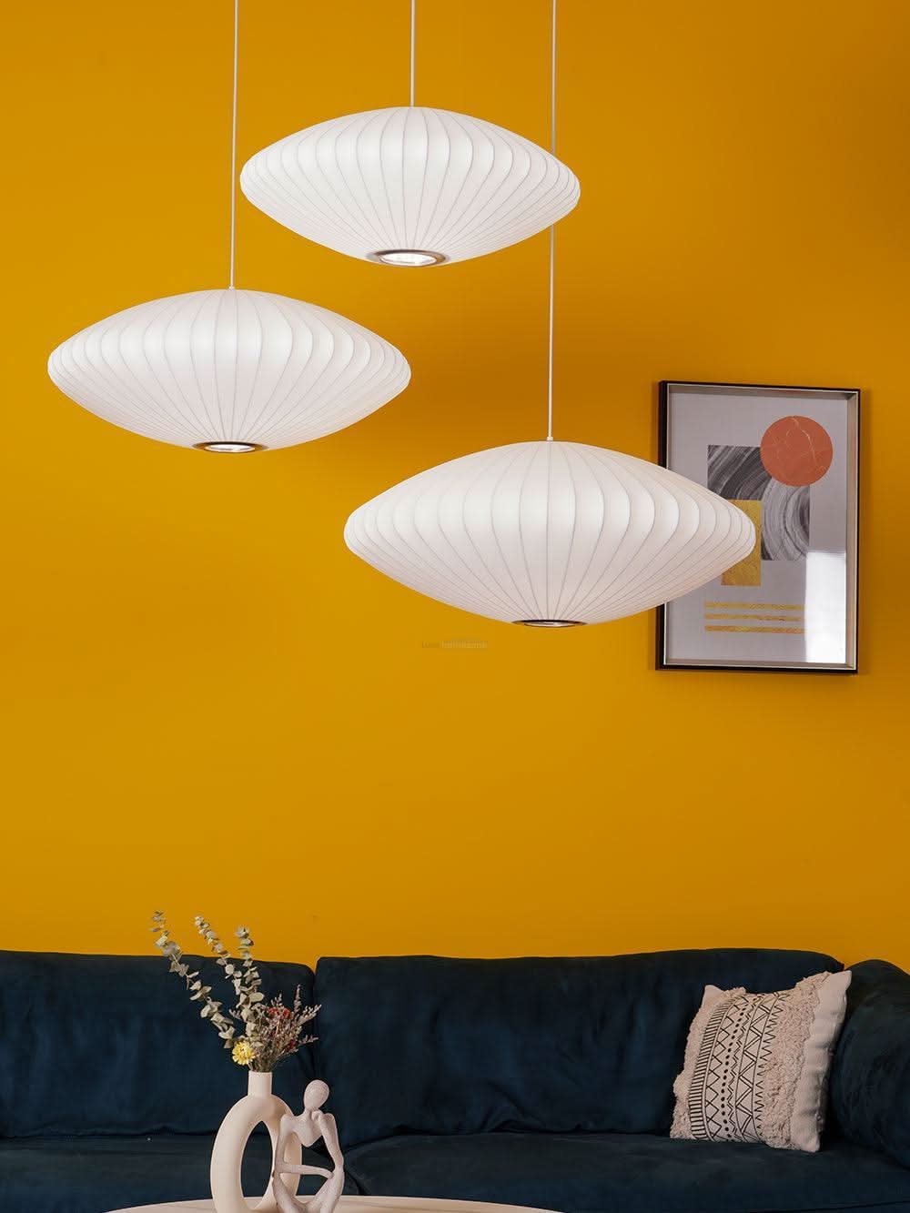 Bubble Pendant Light with Artificial Silk Lampshade - Luxehomezone