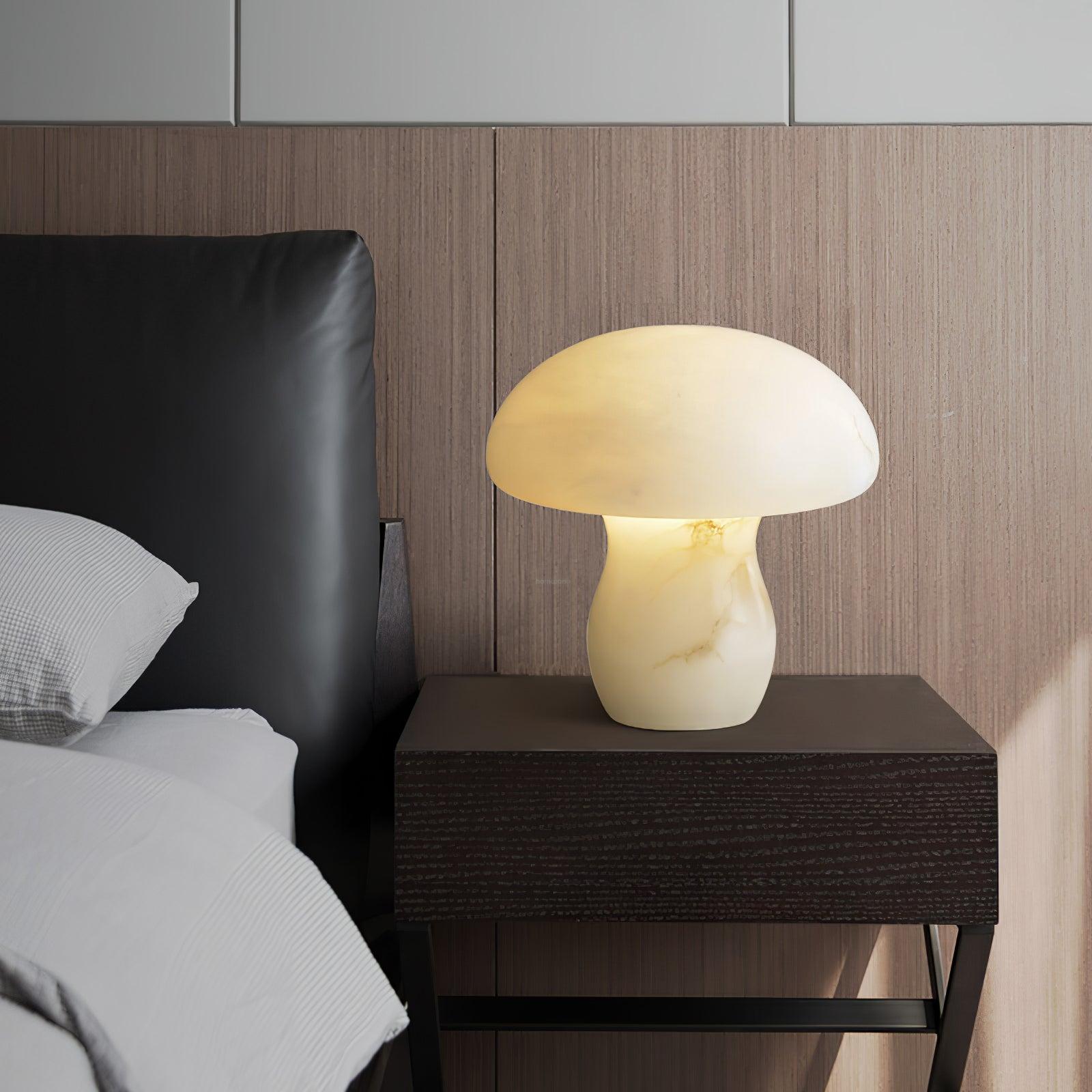 Marble Mushroom Table Lamp - Alabaster-1-Luxehomezone