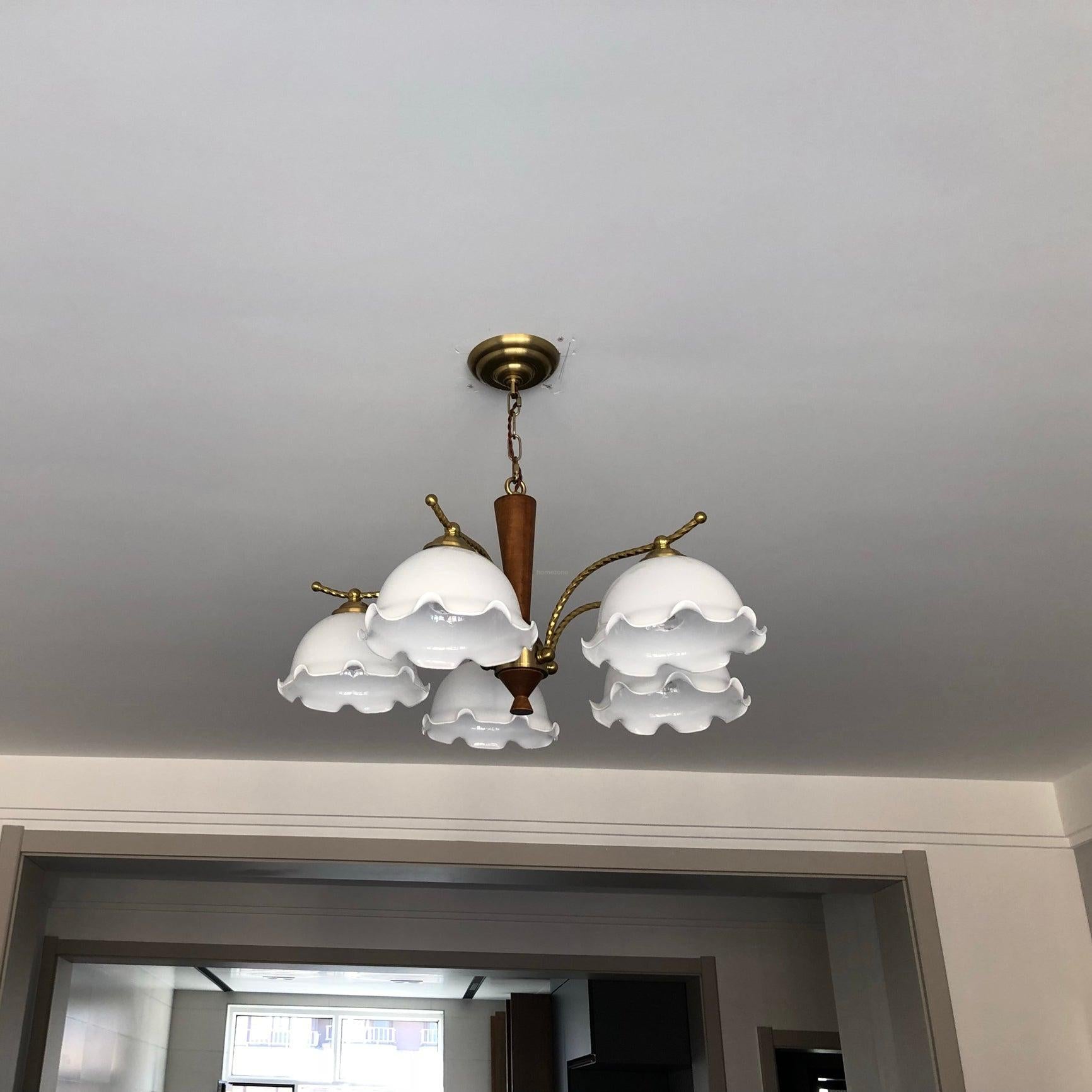 Milky Flower Chandelier ∅ 27.6″ - Zahara-1-Luxehomezone