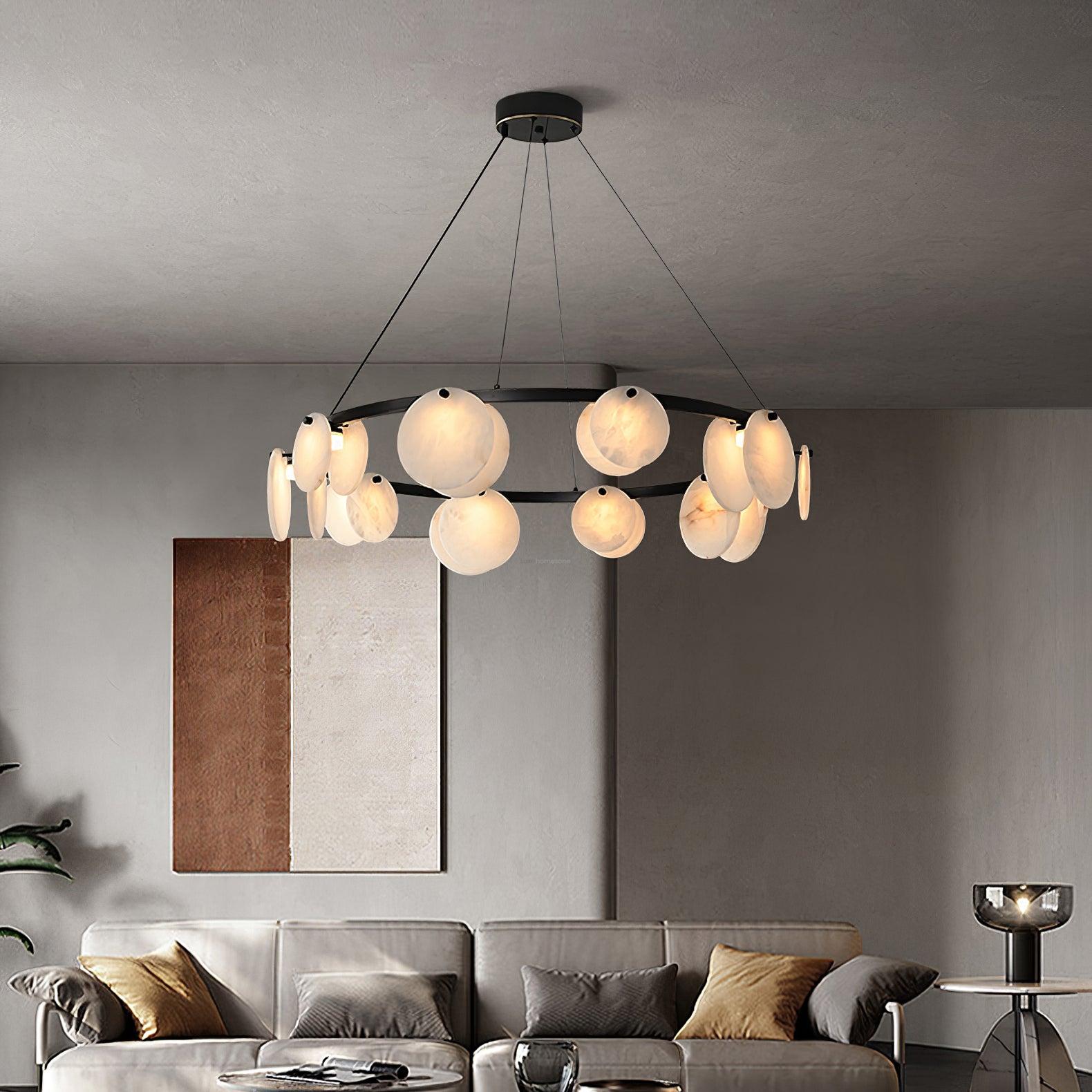 Trinidad Alabaster Chandelier - Alabaster, Alabaster Chandelier-1-Luxehomezone
