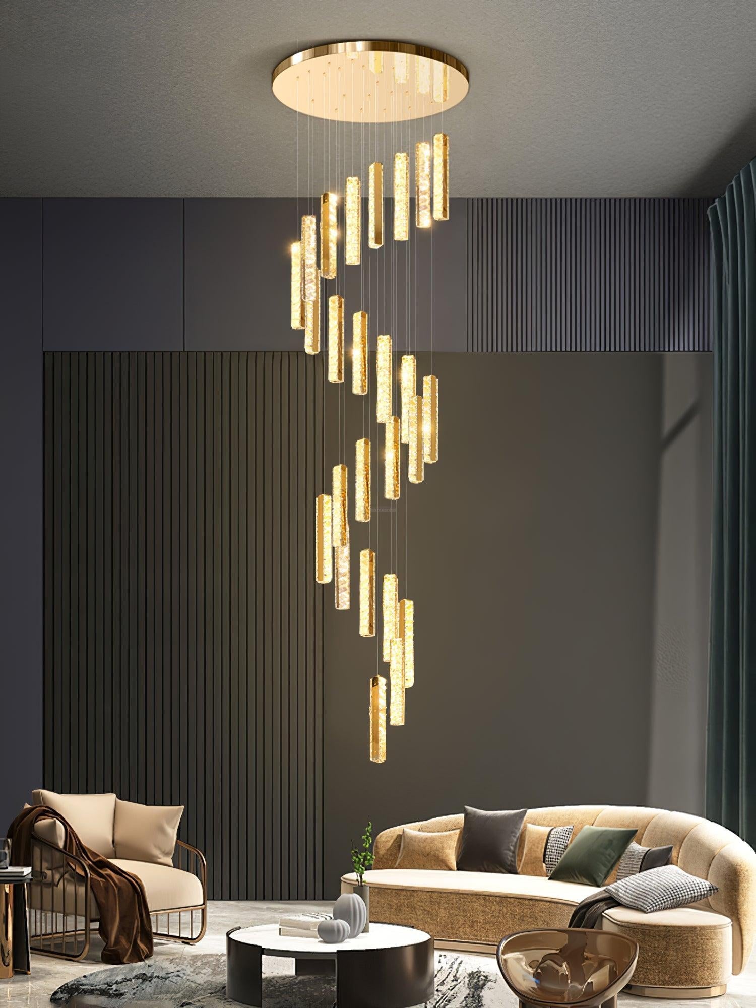 Villa Forci Chandelier with 12/15/18/21/24 heads - Straps-1-Luxehomezone