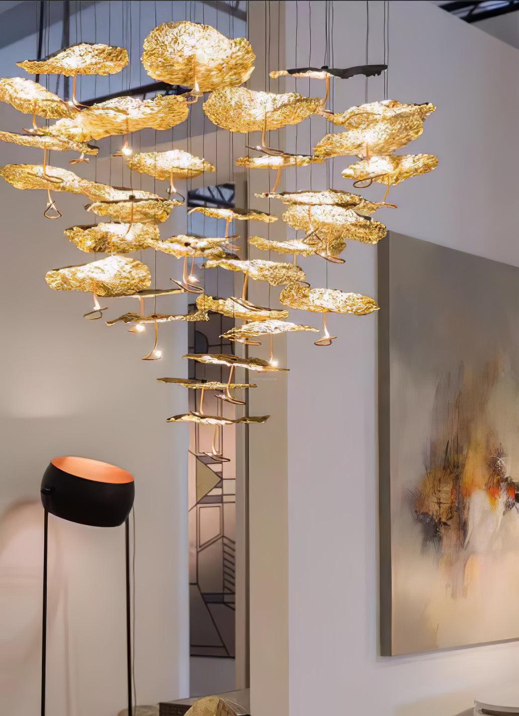 Brass Aviary Constellation Chandelier with 1/3/6/10/17/22 heads - Helia-1-Luxehomezone