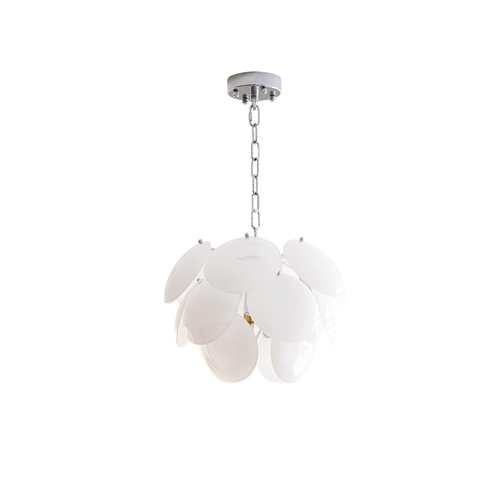 Luminous Petal Glass Round Chandelier - Luxehomezone