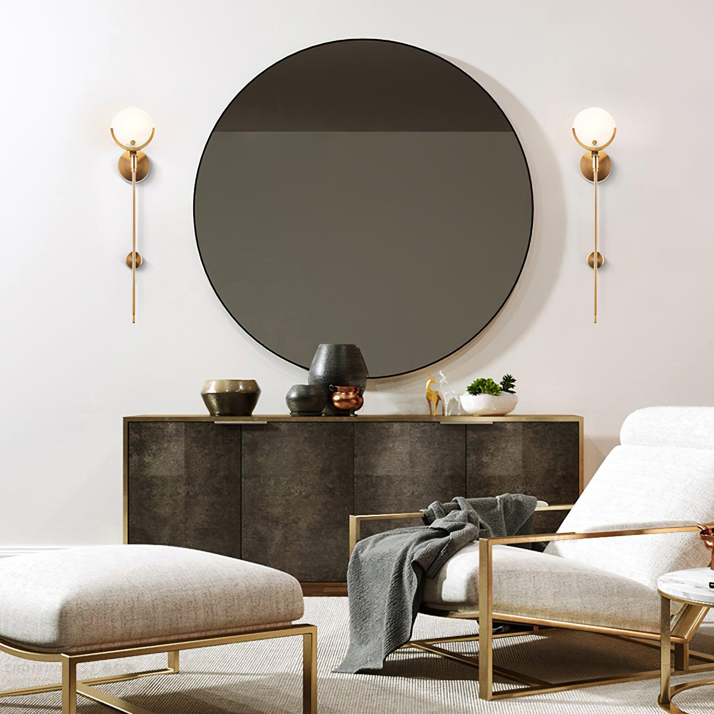 Ava Alabaster Brass Wall Sconce - Alabaster, Alabaster Wall Lamp-1-Luxehomezone