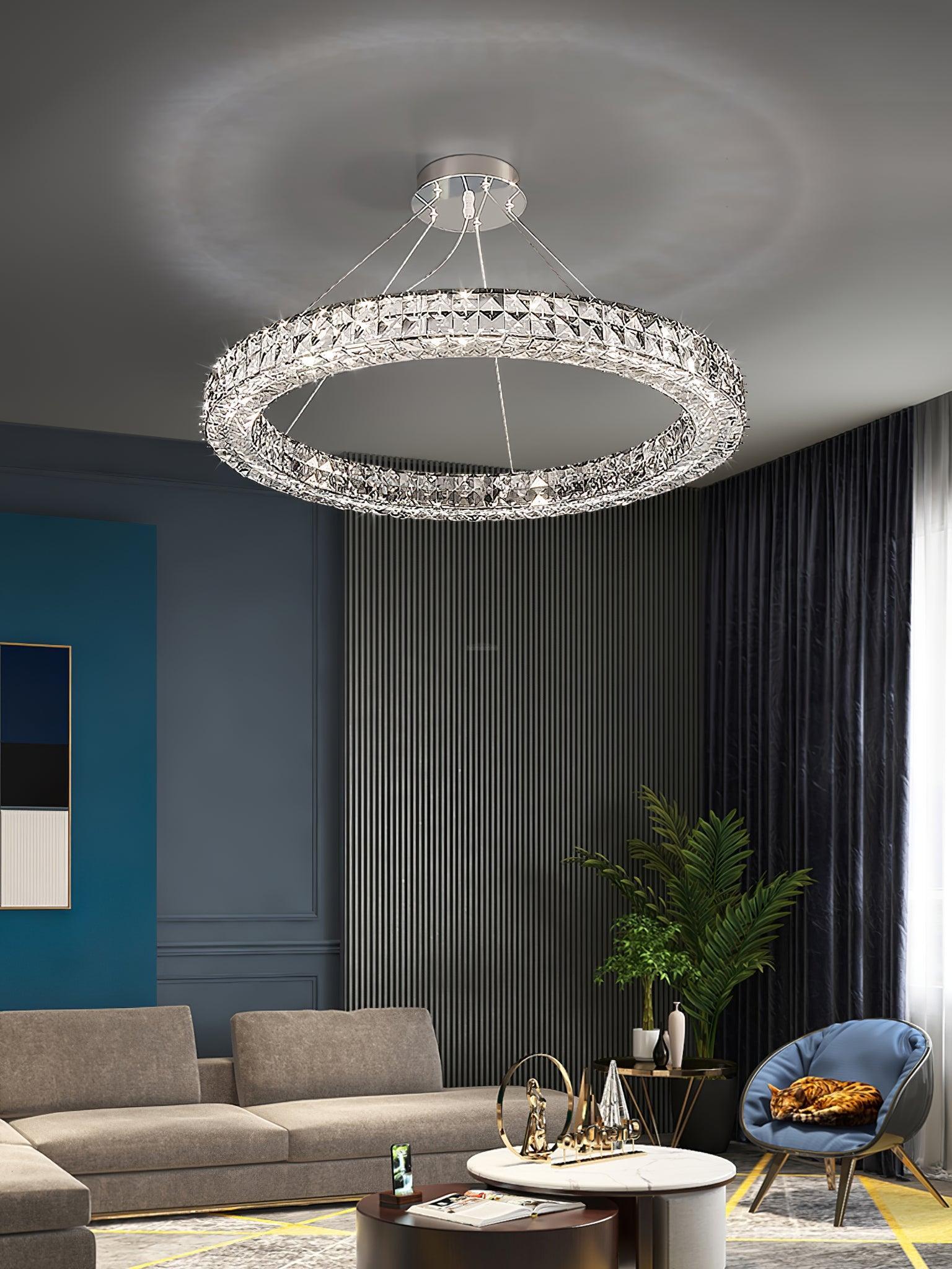 Spiridon Crystal Chandelier ∅ 15.7″~39.4'' - Crystals-1-Luxehomezone