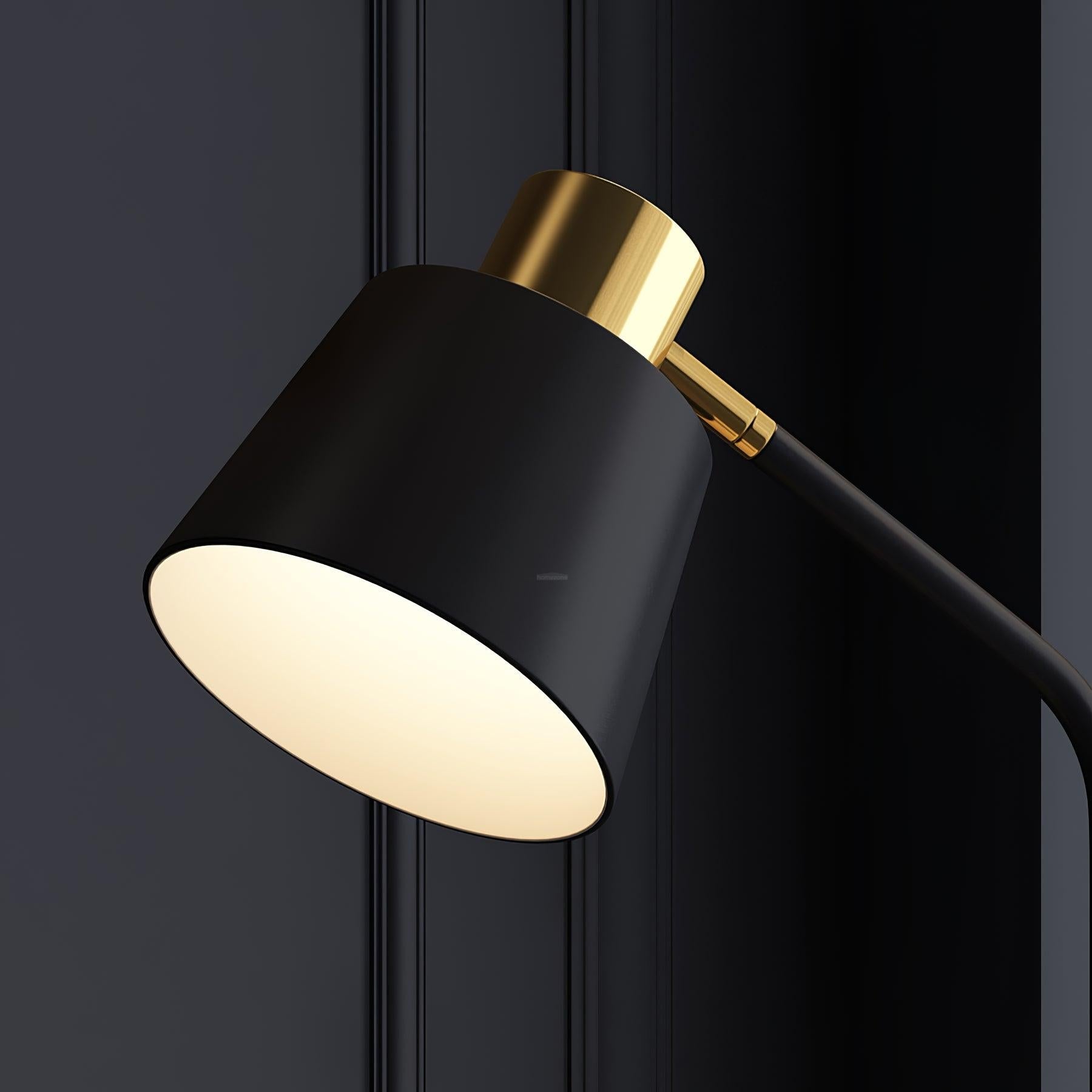 Emmental Floor Lamp ∅ 17.3″ - Gold&Black, Gold&White-1-Luxehomezone