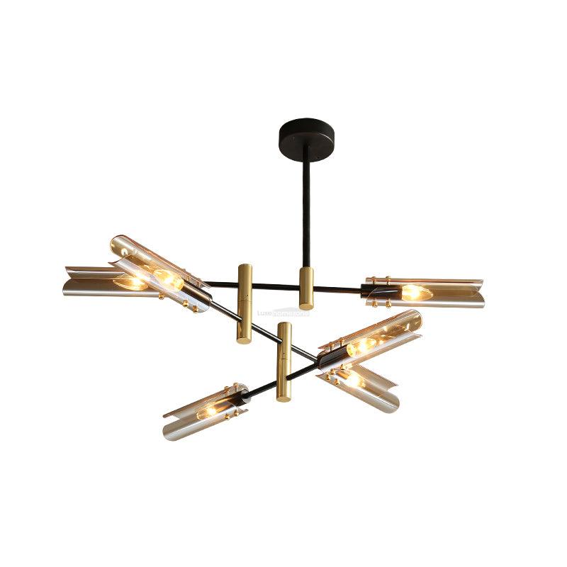 Astrid Double Chandelier with 4/6/8 heads - Tube-1-Luxehomezone