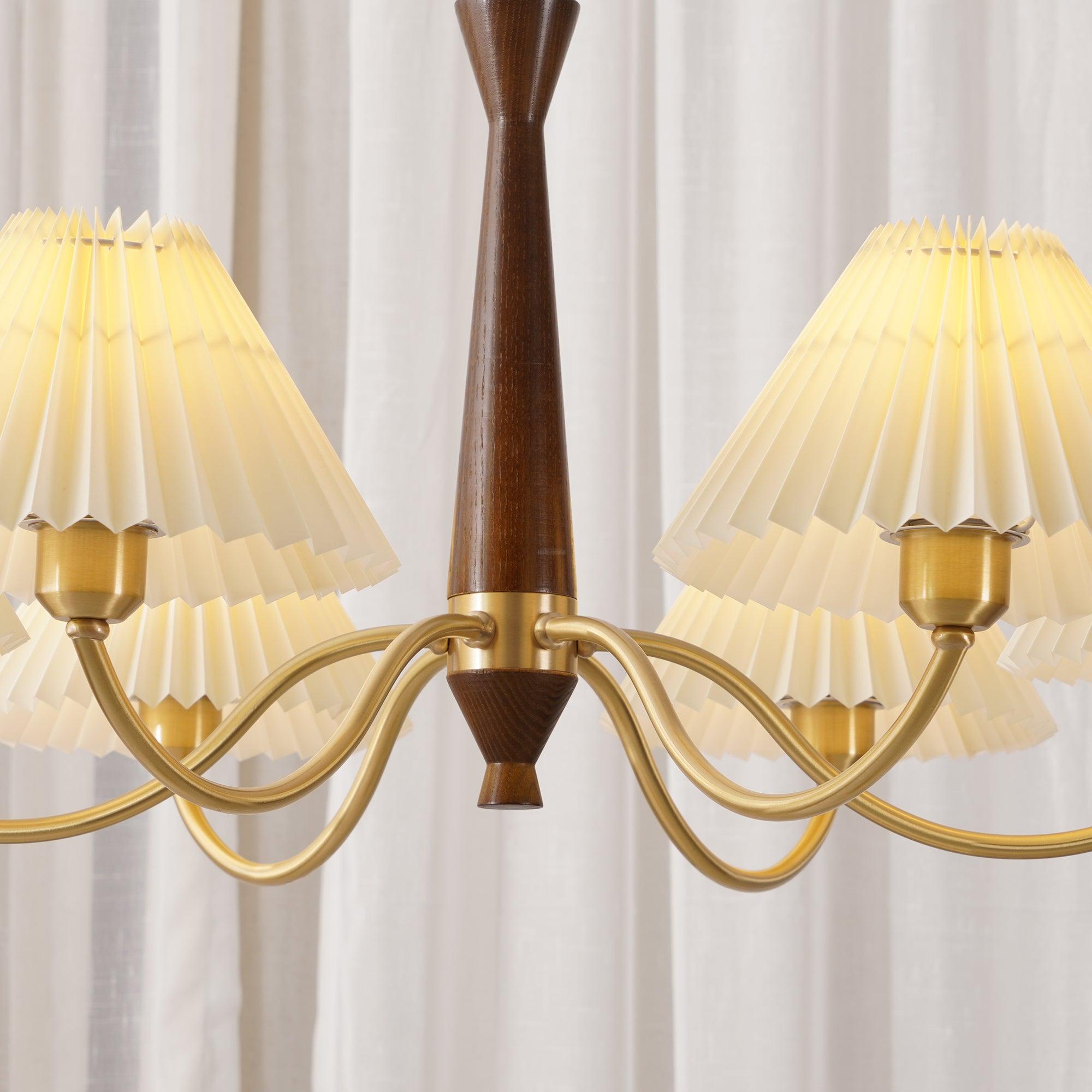 Pleated Chandelier with 3/6/8 heads - Variety-1-Luxehomezone