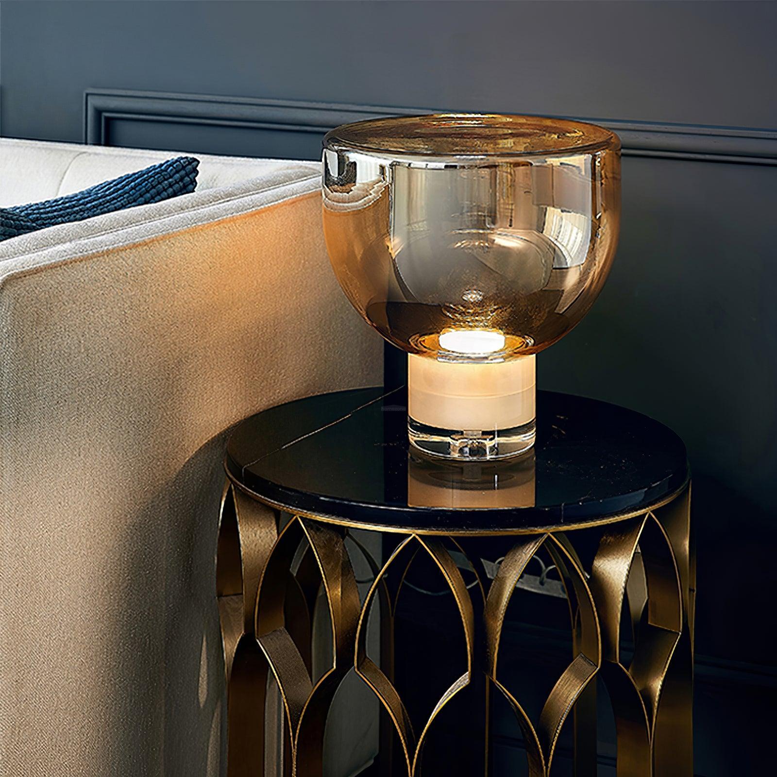 Aella Table Lamp  ∅ 12.5″ ∅ 14.9″ - Art Glass-1-Luxehomezone